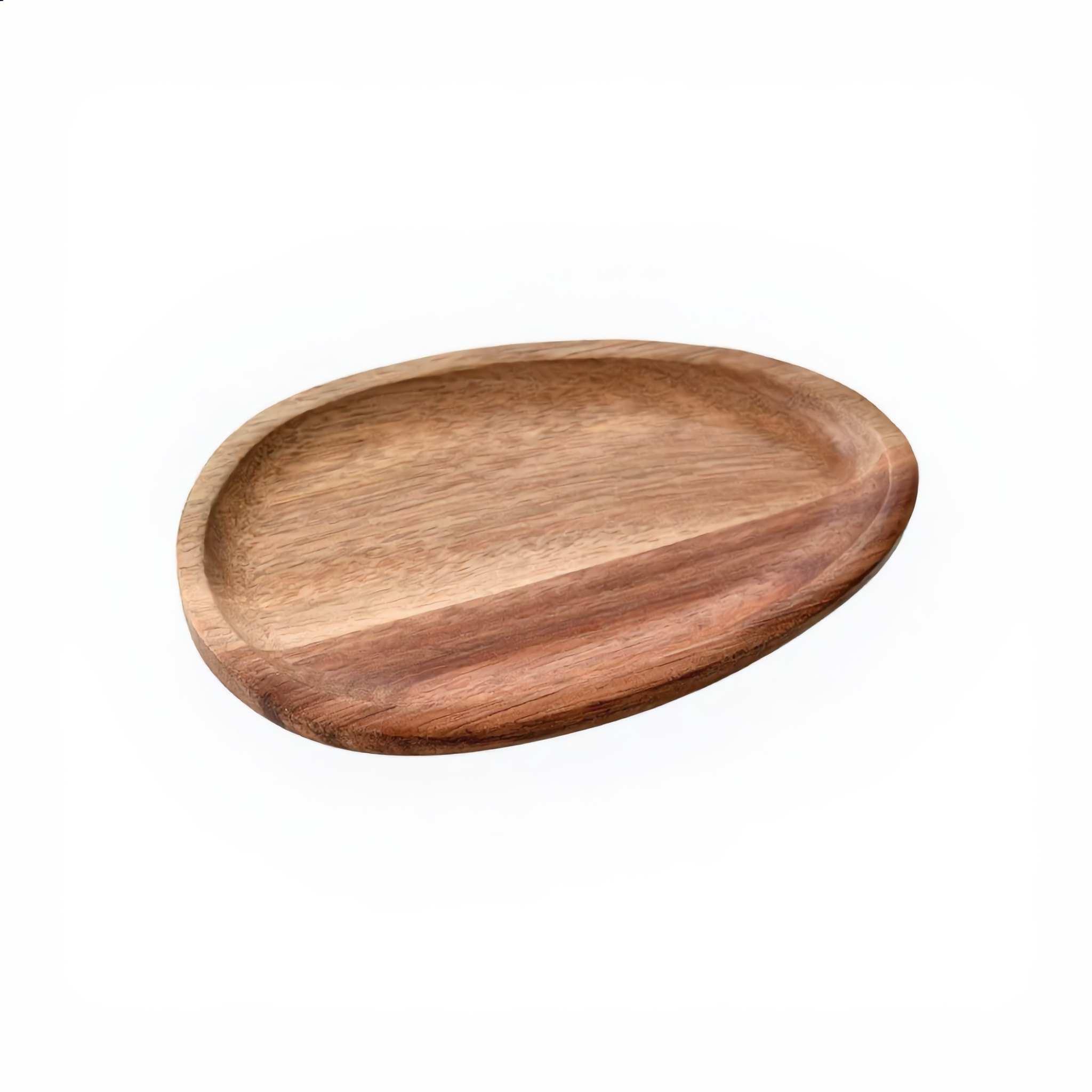 Small teardrop acacia wood serving tray