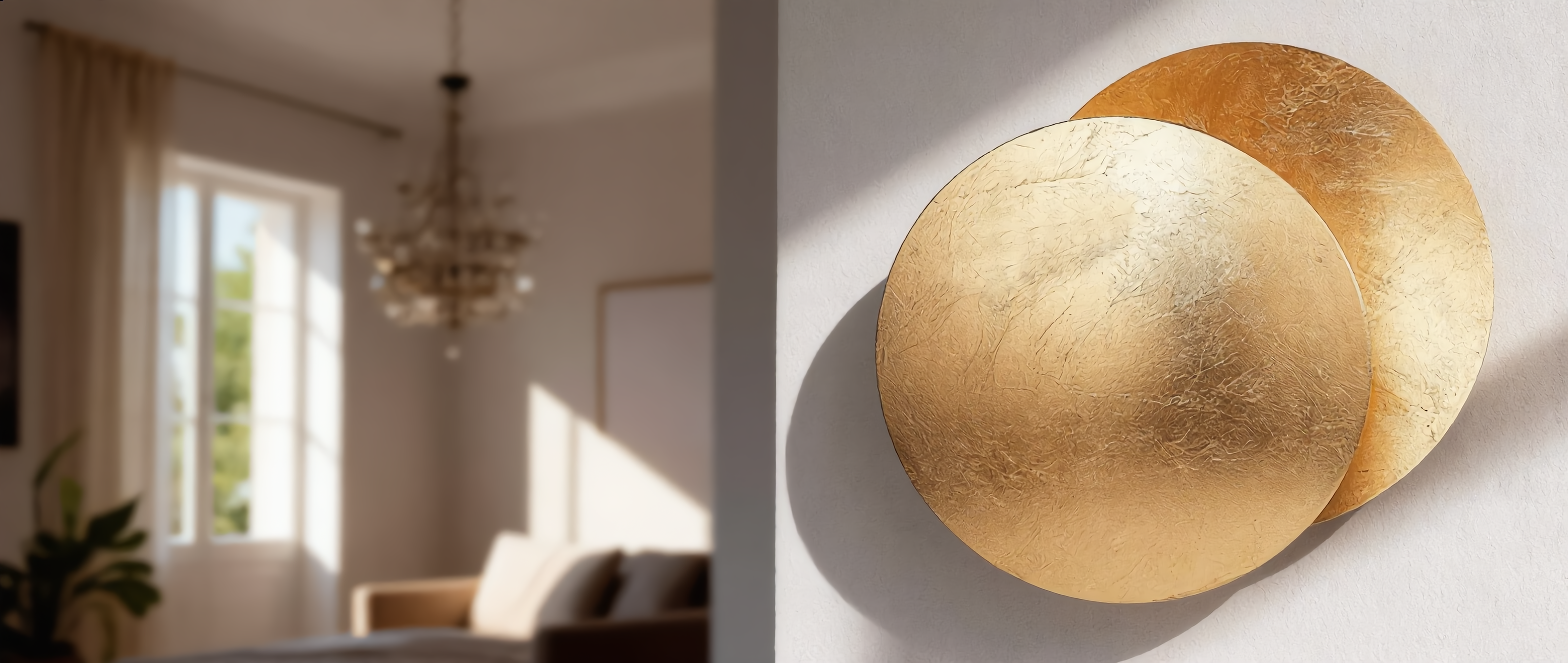 Eclissi Lunar Halo Wall Sconce bright cinematic banner