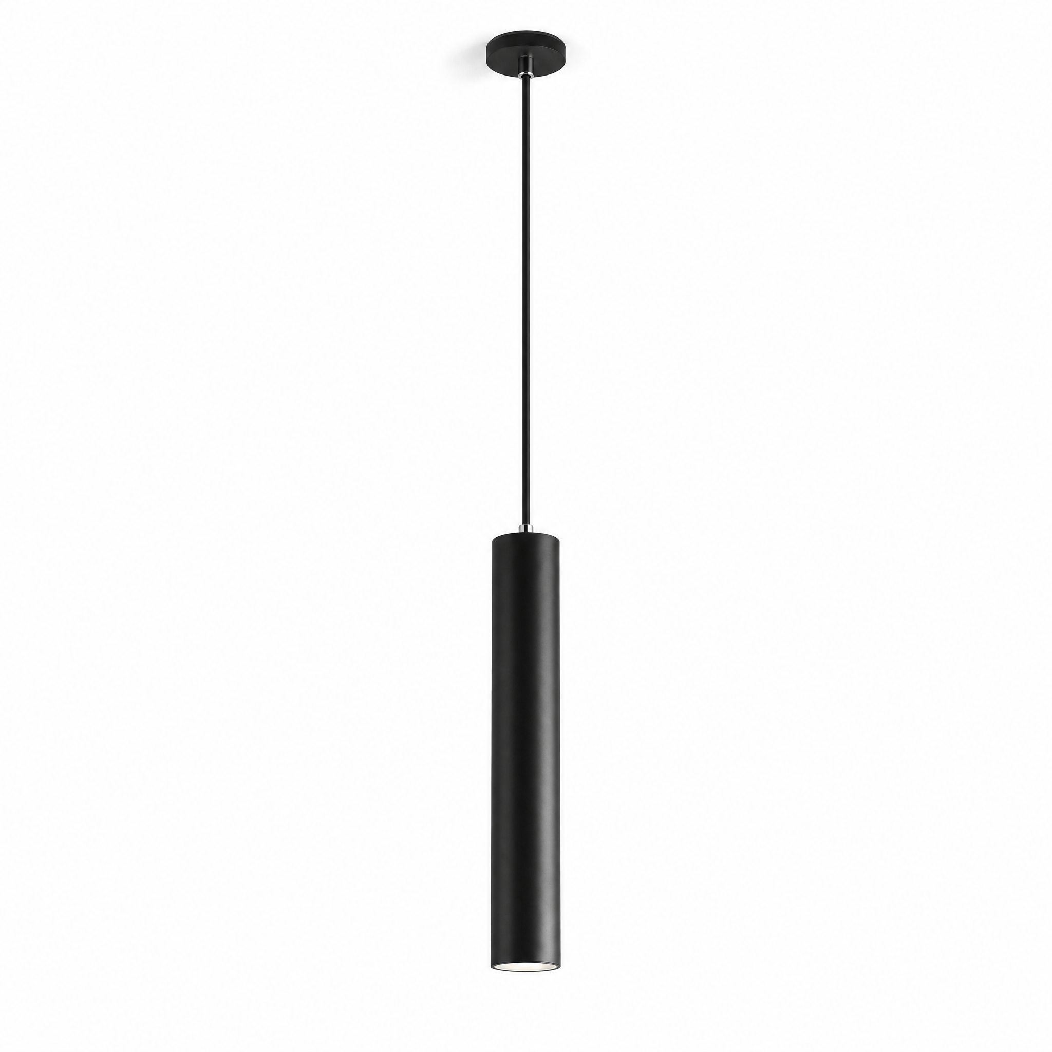 Cometa Minimalist Pendant Light, Black tube style