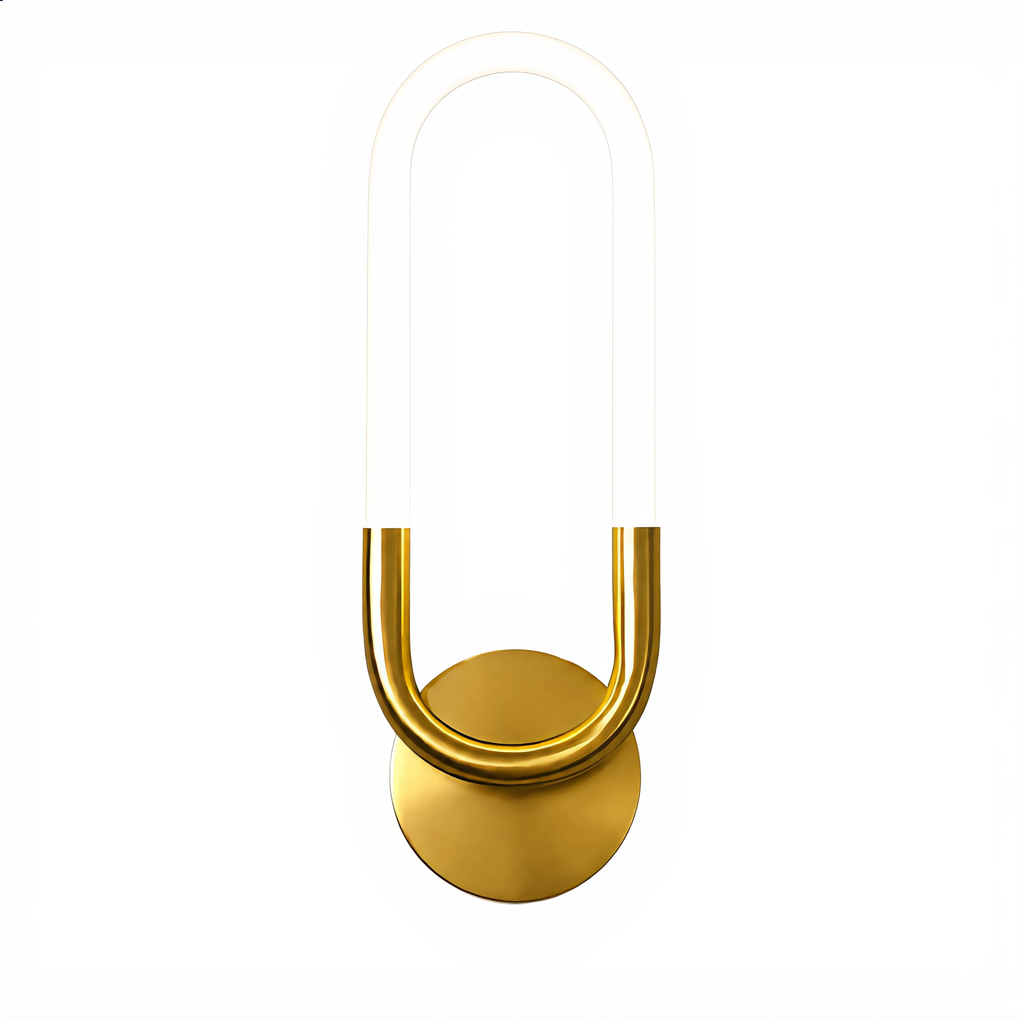 Quiete brass oval wall sconce cool white 6000K glow