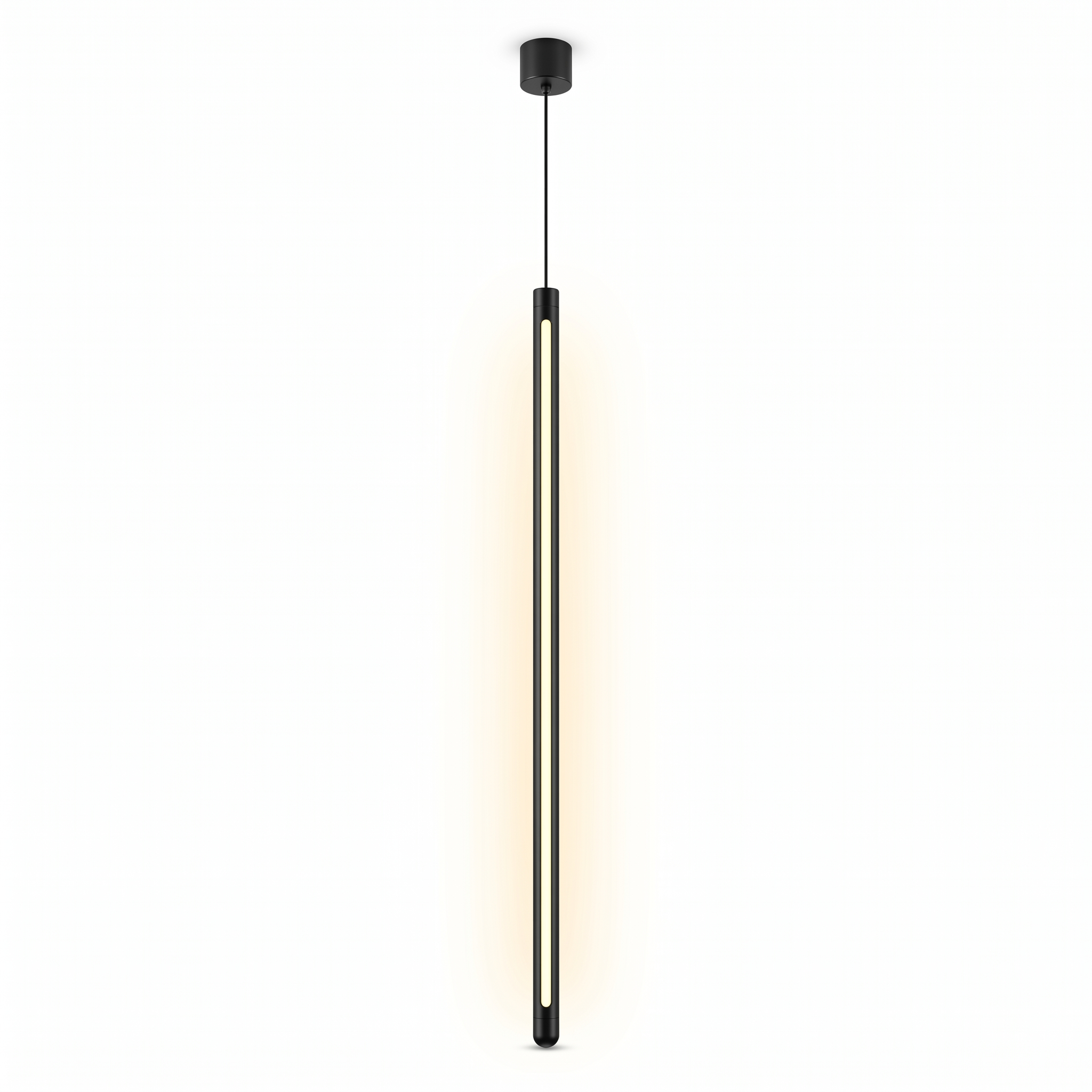 Aisle Slim Linear LED Pendant in warm white 3000K on a white background