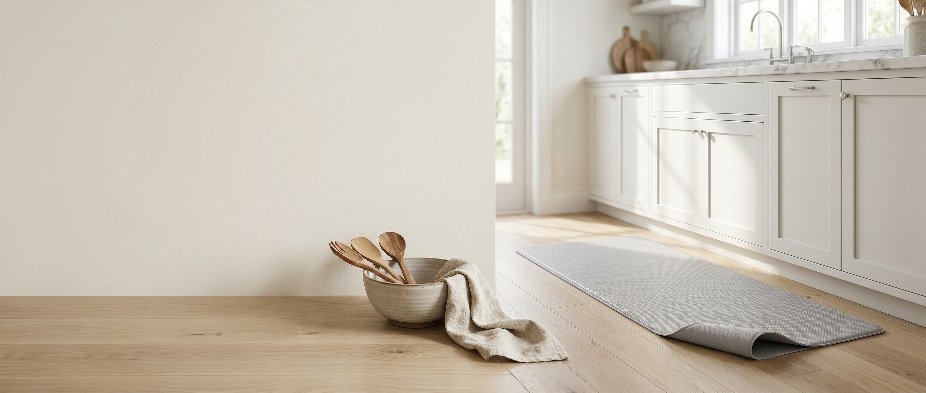 Kitchen mat banner