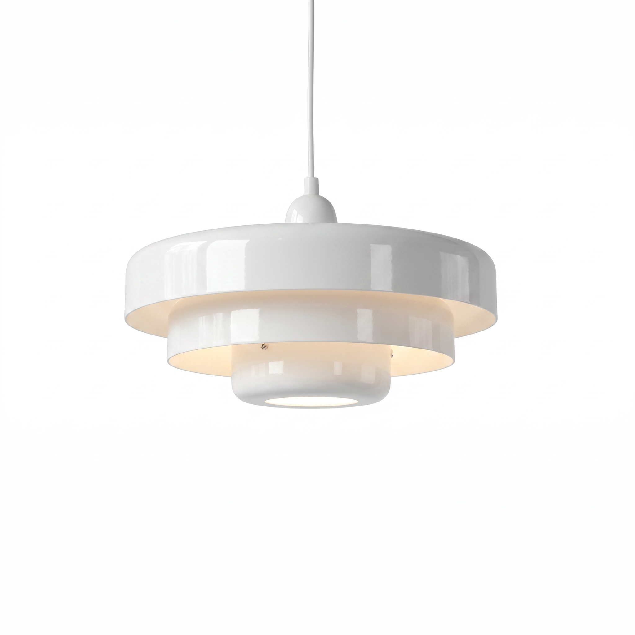 White three-tier macaron pendant light