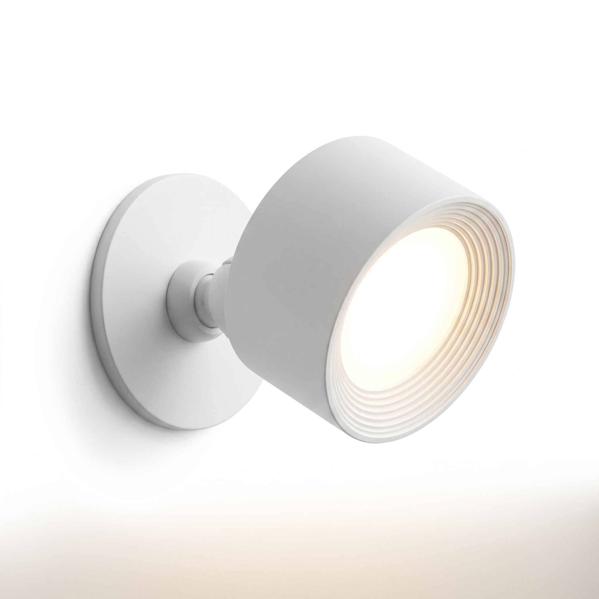 Aura cordless wall light in white finish