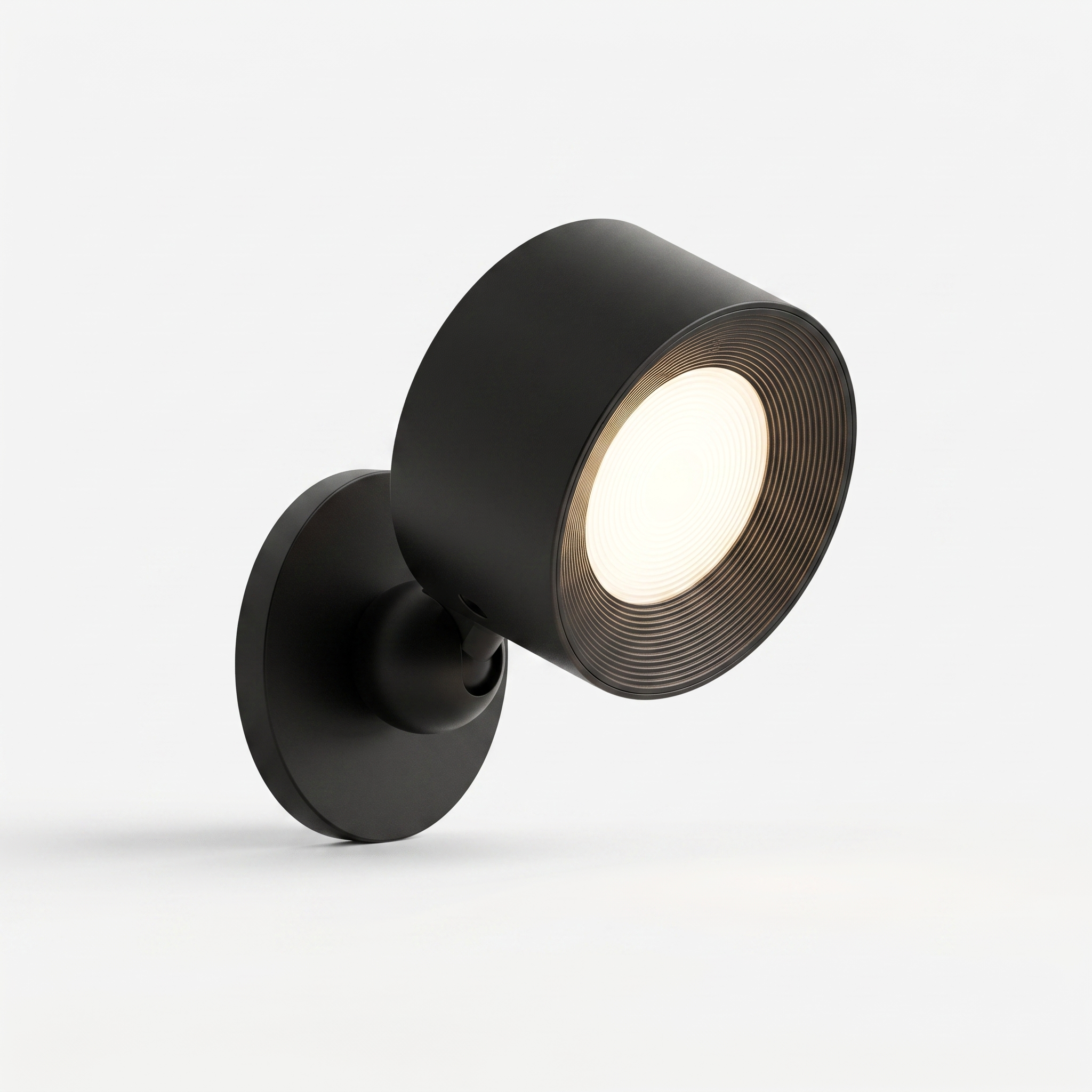 Aura cordless wall light in black finish