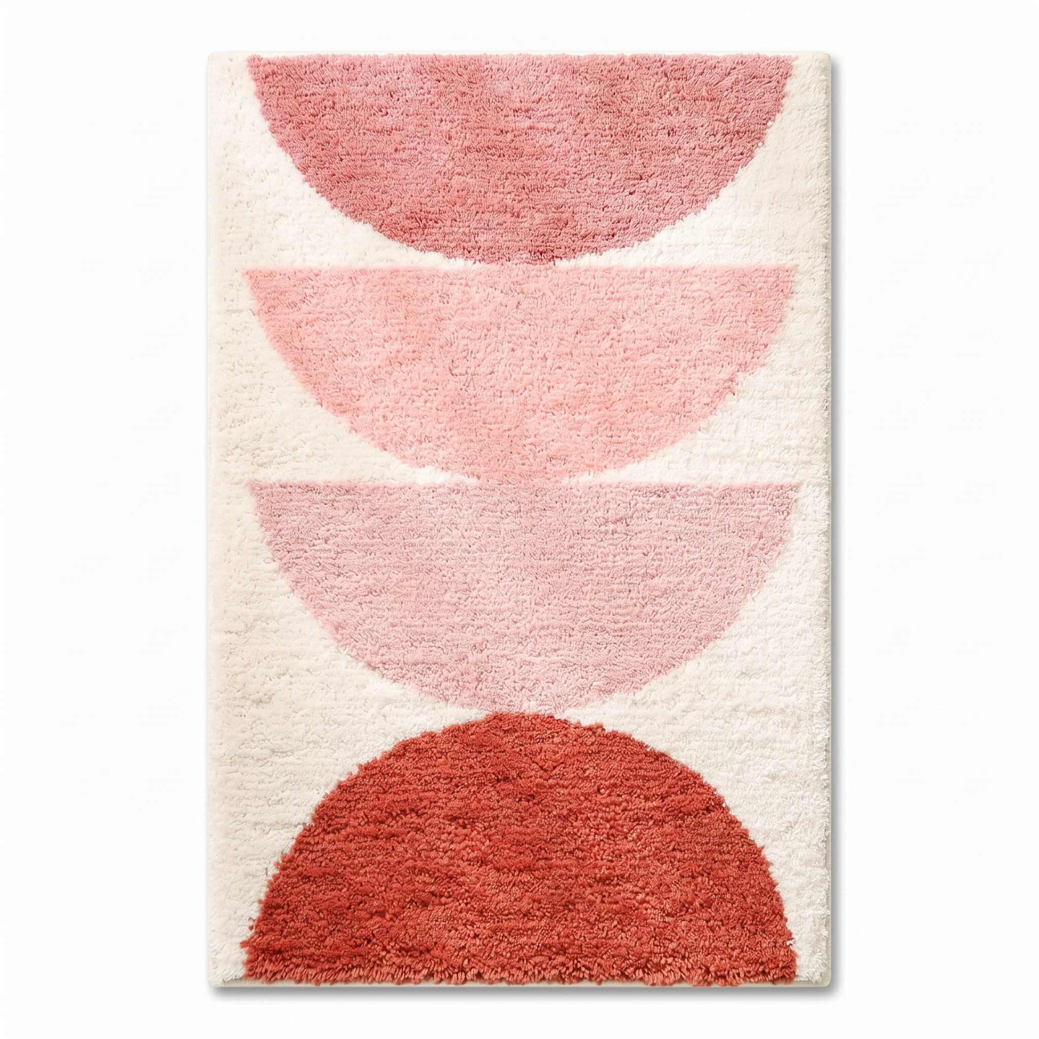 Velluria Plush Bath Mat in Pink Sunset