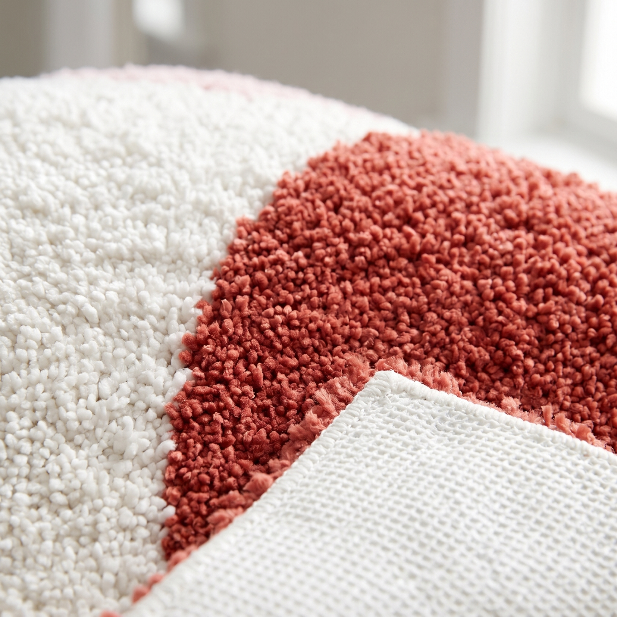 Close-up of the plush pile and non-slip backing