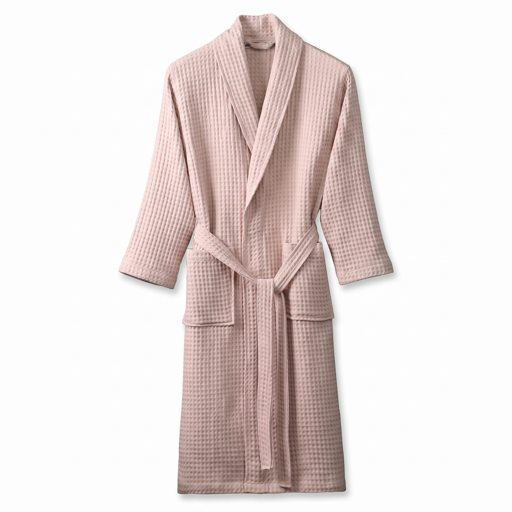 Brezza Waffle Cotton Robe in pink