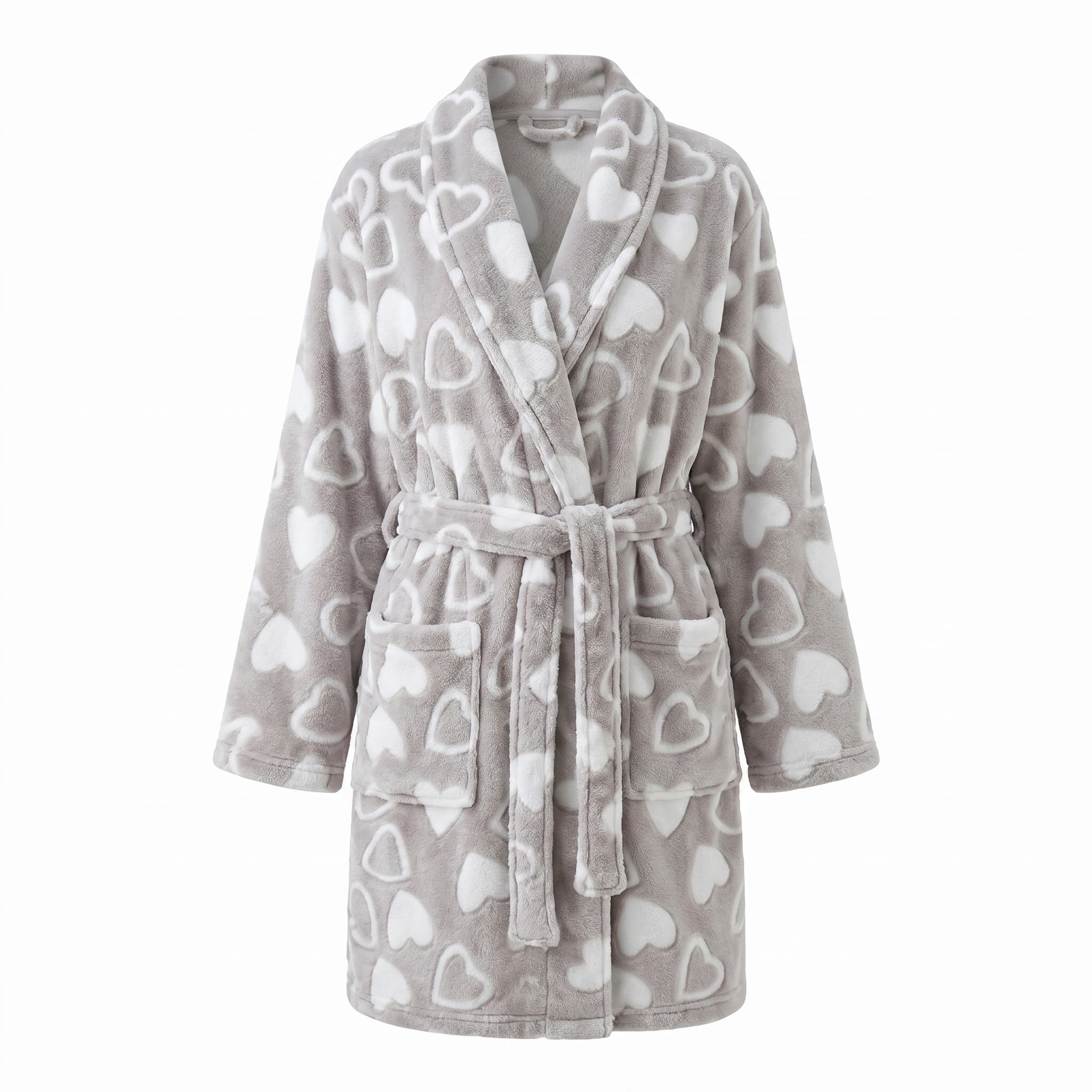 Coccola heart plush fleece robe hero front