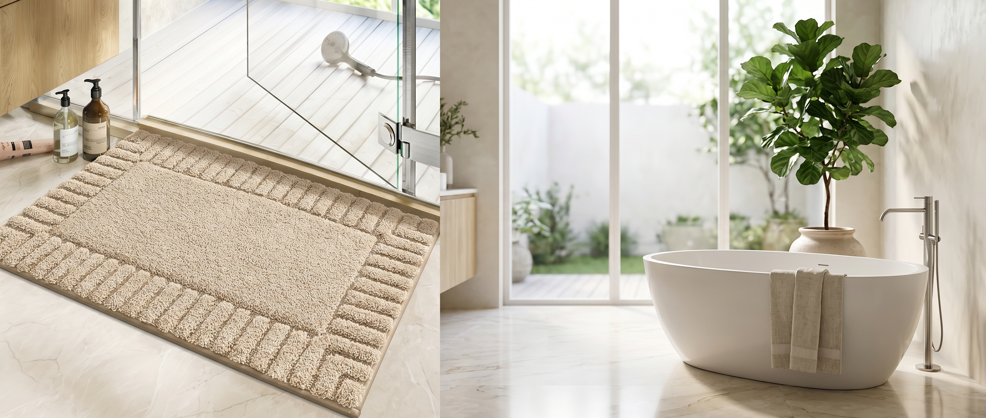 Sabbia bath mat banner