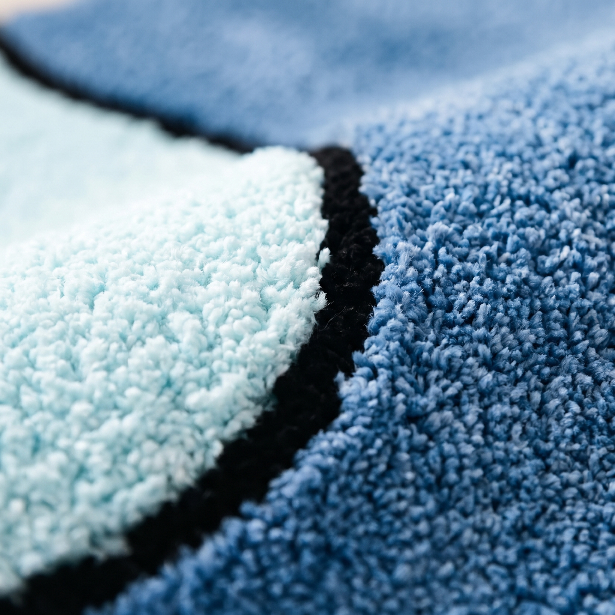 Close-up of the plush microfiber pile and wave pattern
