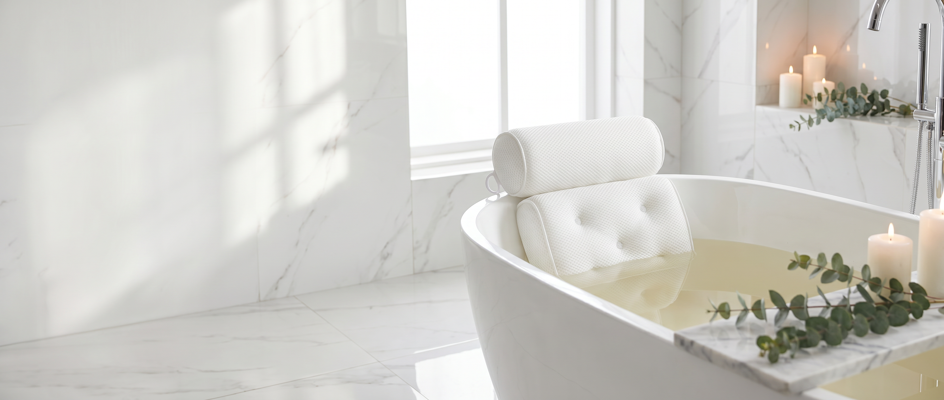 Nuvola bath pillow banner