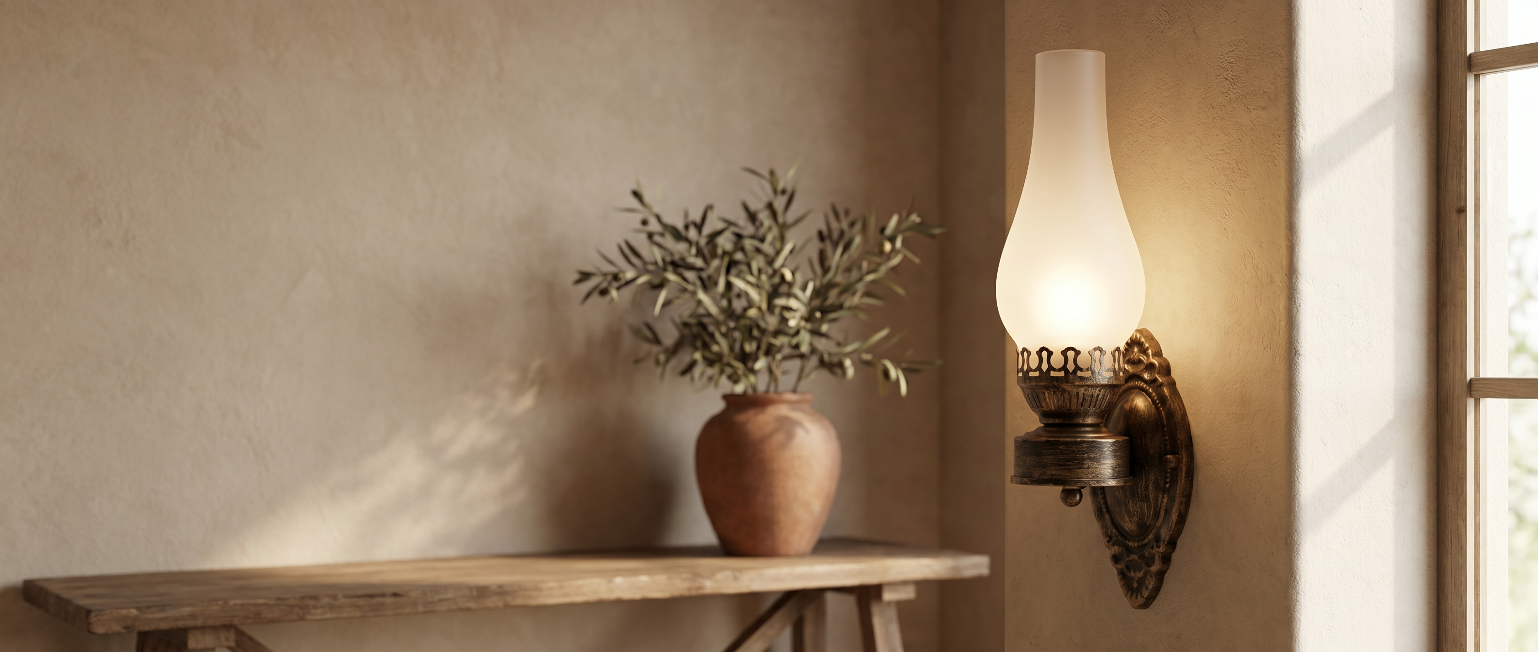 Lucerna vintage wall sconce banner