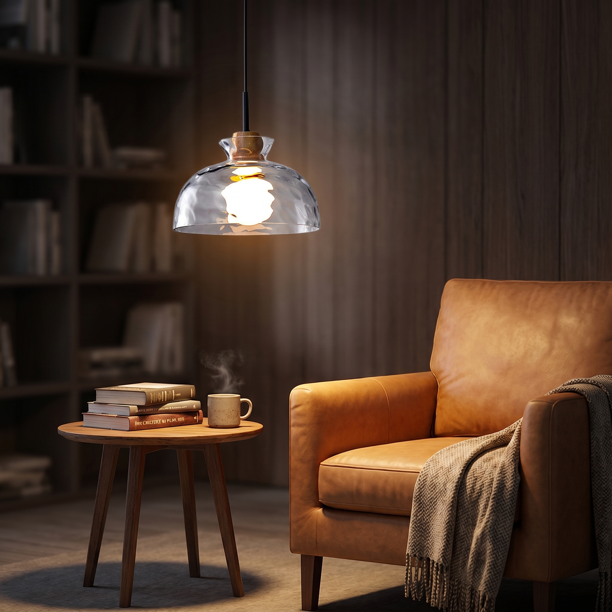 Chiara bowl pendant over a reading corner