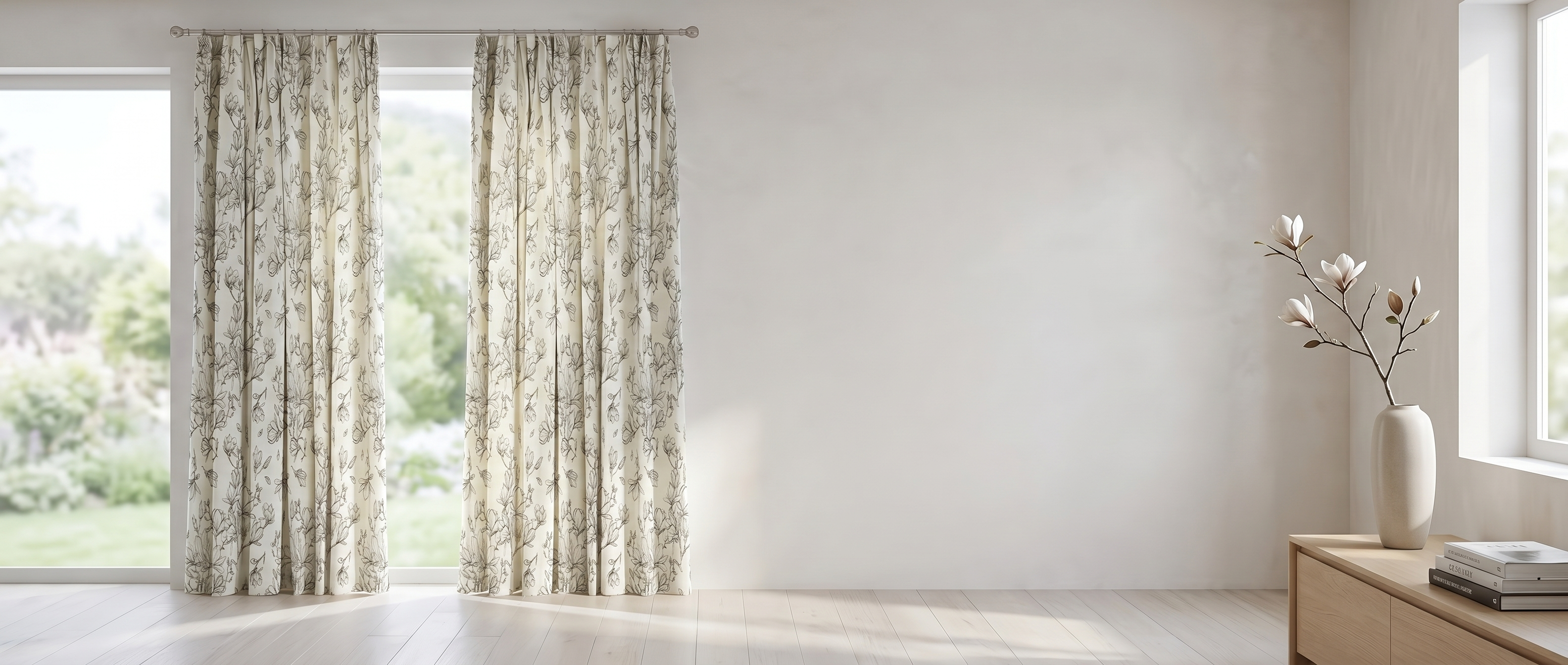 Belfiore Floral Blackout Curtain living room banner