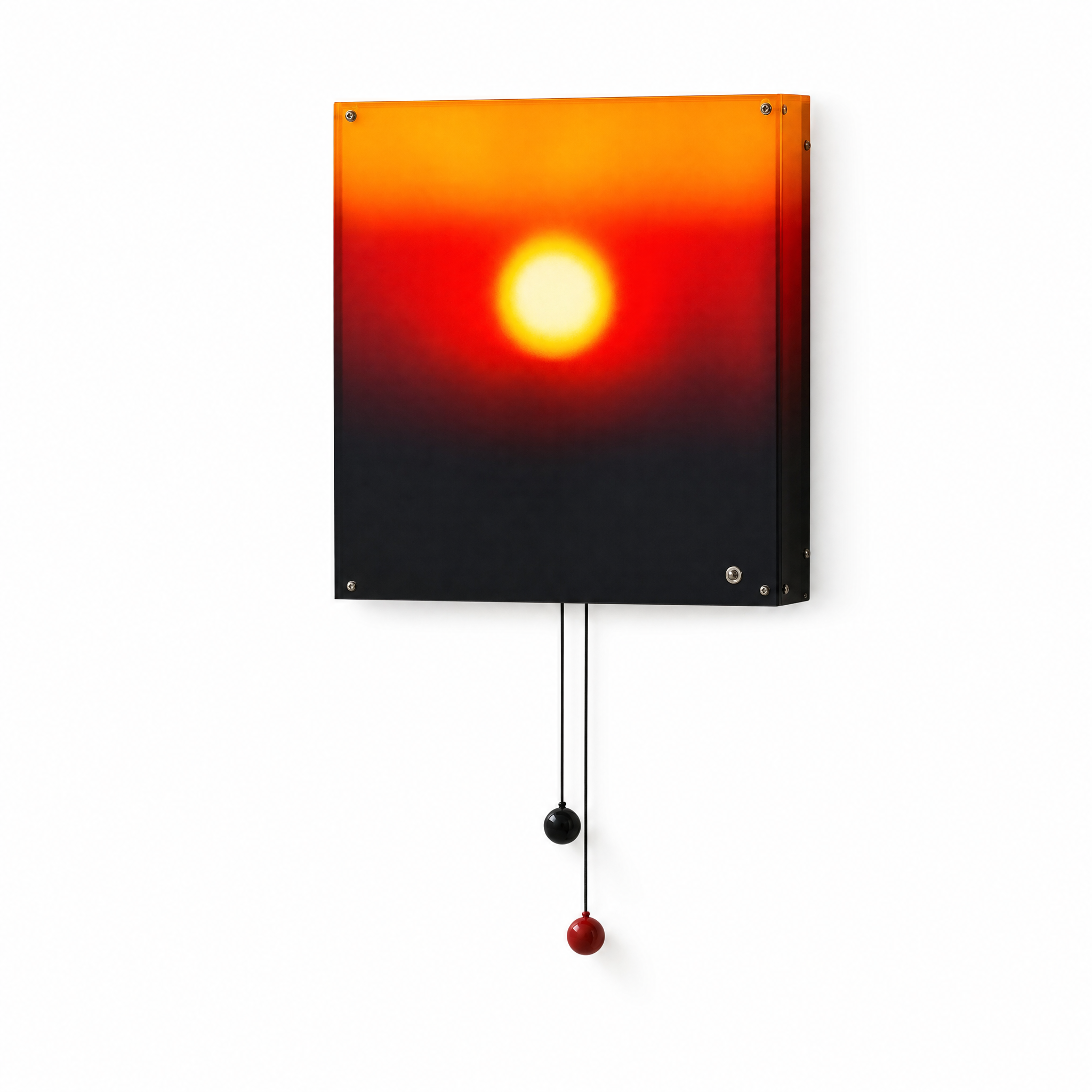 Tramonto Sunset Wall Light warm sunset glow on white background