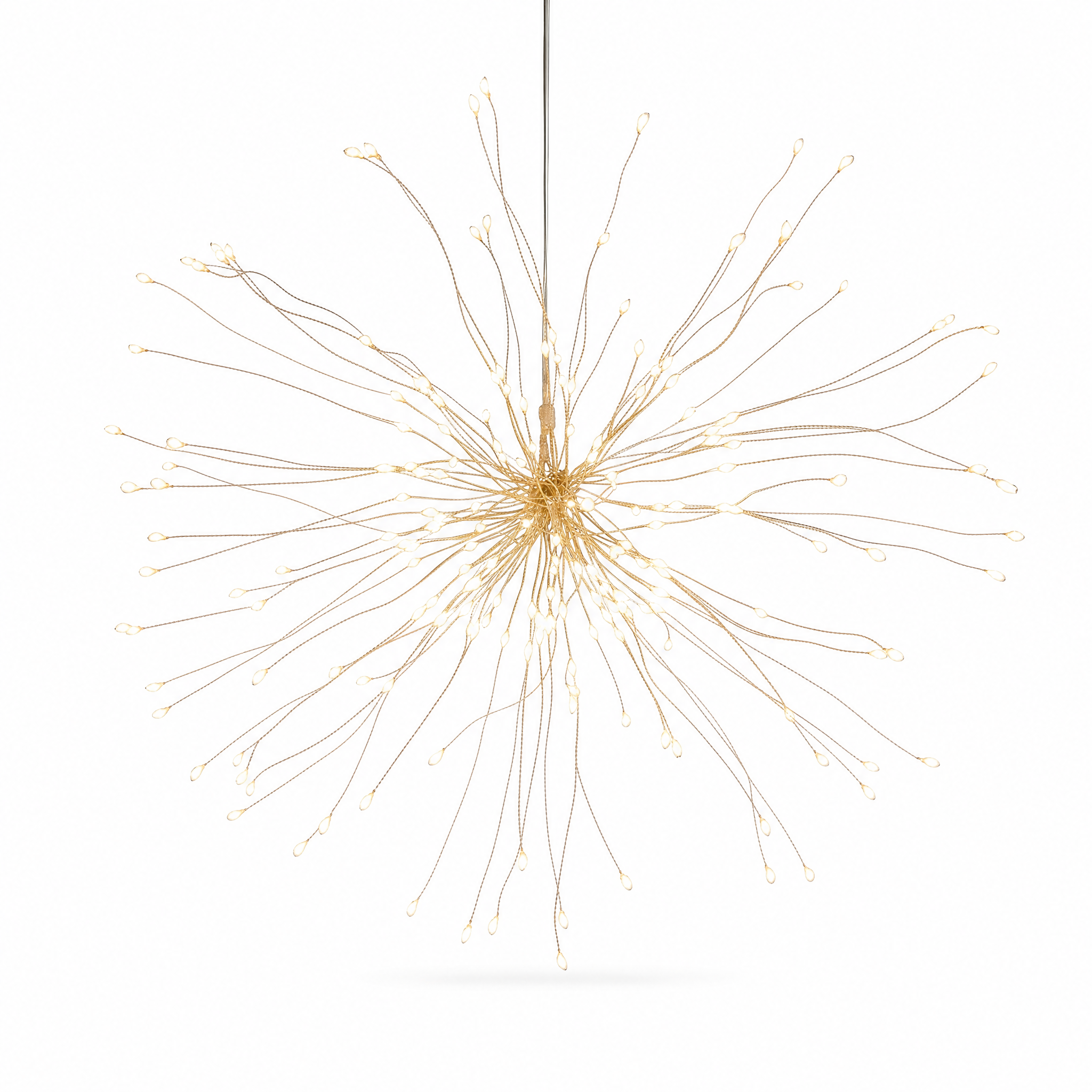 Scintilla firework starburst LED light on white background