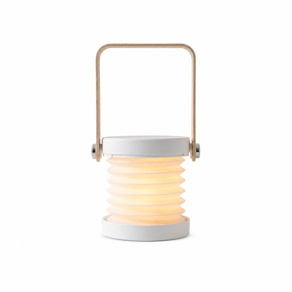 Luce Nomade Folding Travel Lantern white on a pure white background