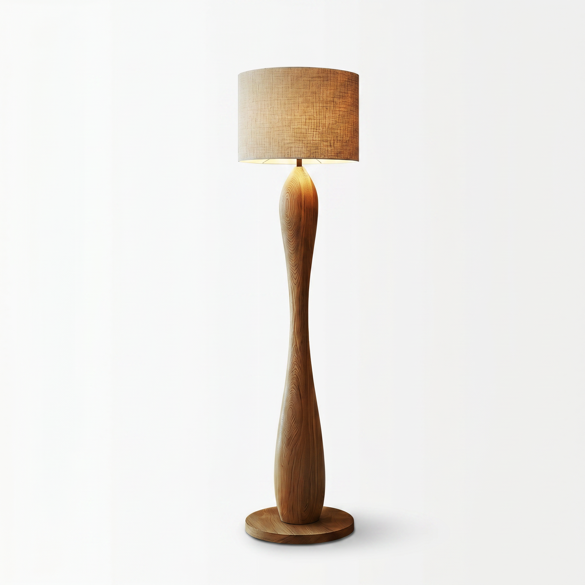 Selva Dorata wood floor lamp gourd-curve design hero