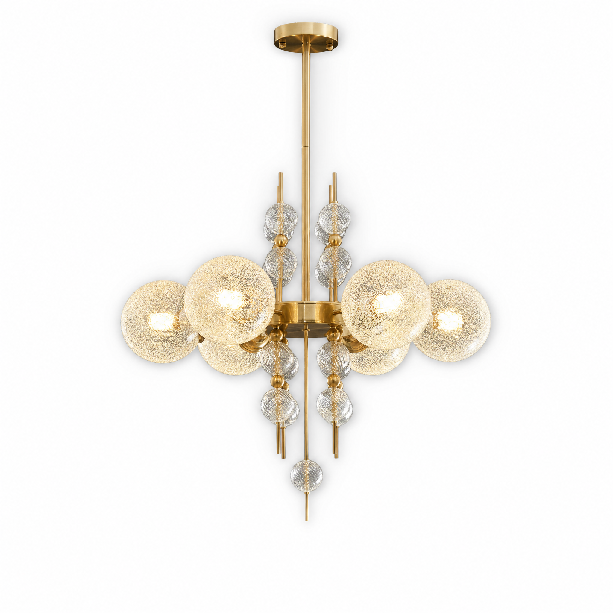 Rugiada Lucente bubble chandelier 6-light gold finish