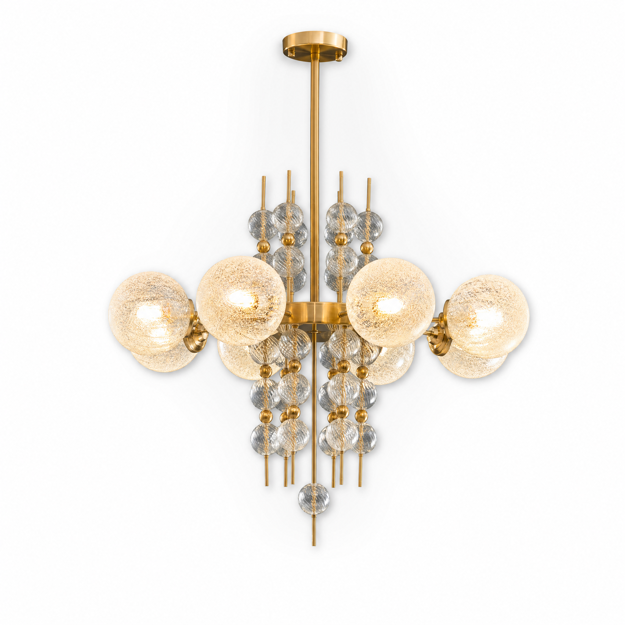 Rugiada Lucente bubble chandelier 8-light gold finish