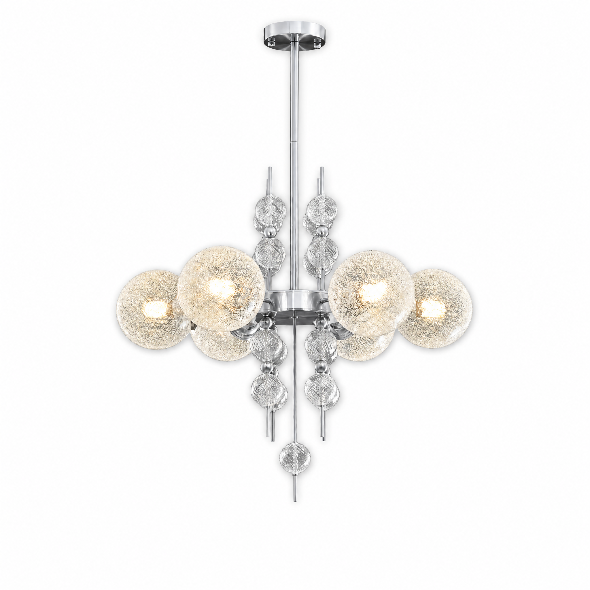 Rugiada Lucente bubble chandelier 6-light silver finish