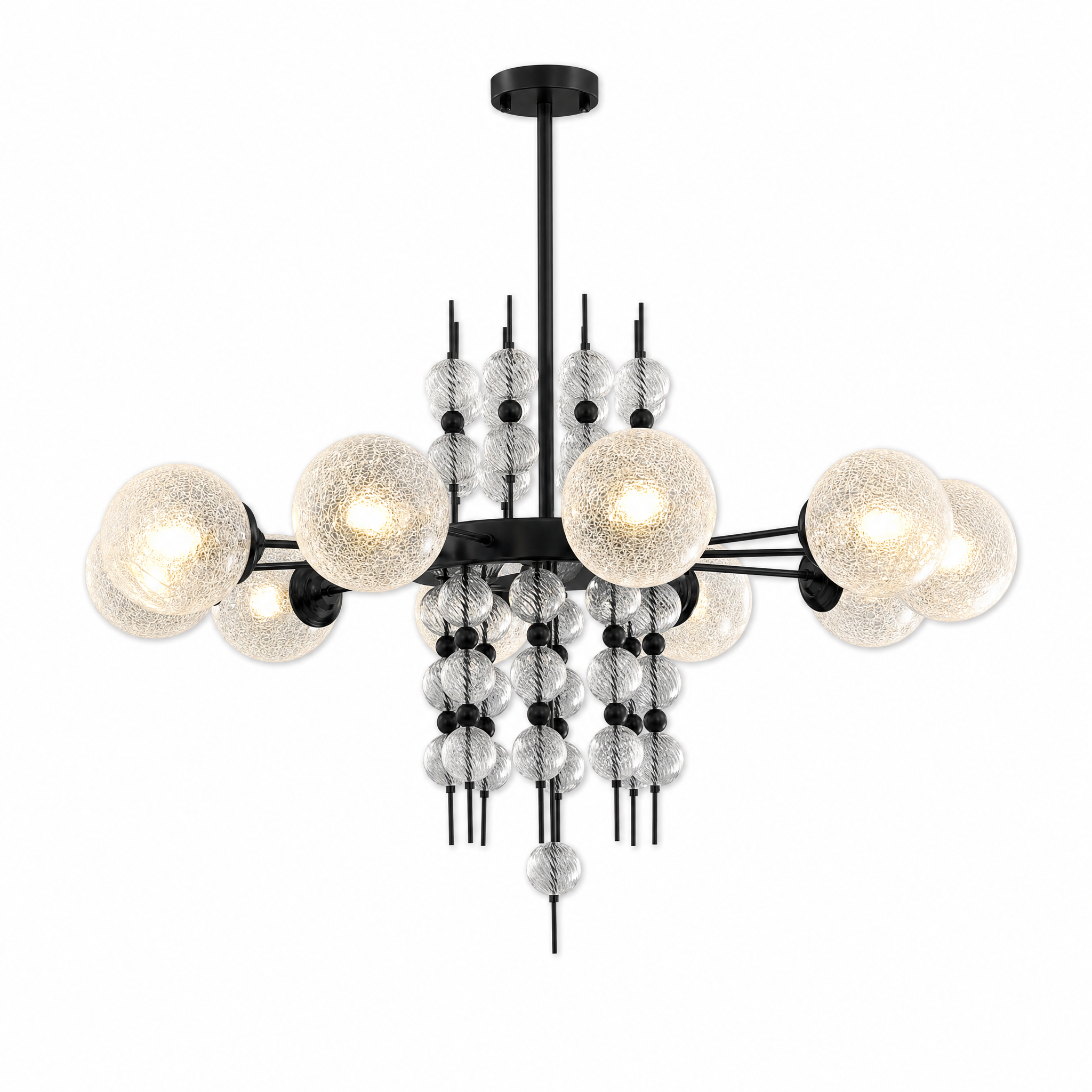 Rugiada Lucente bubble chandelier 10-light black finish