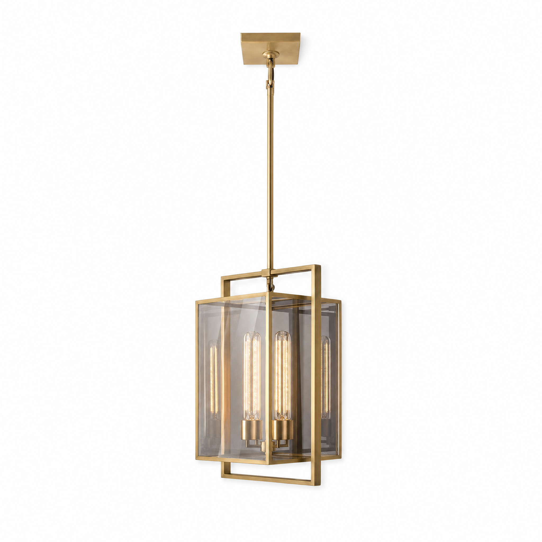 Koli Maling cage chandelier 4-light box brass