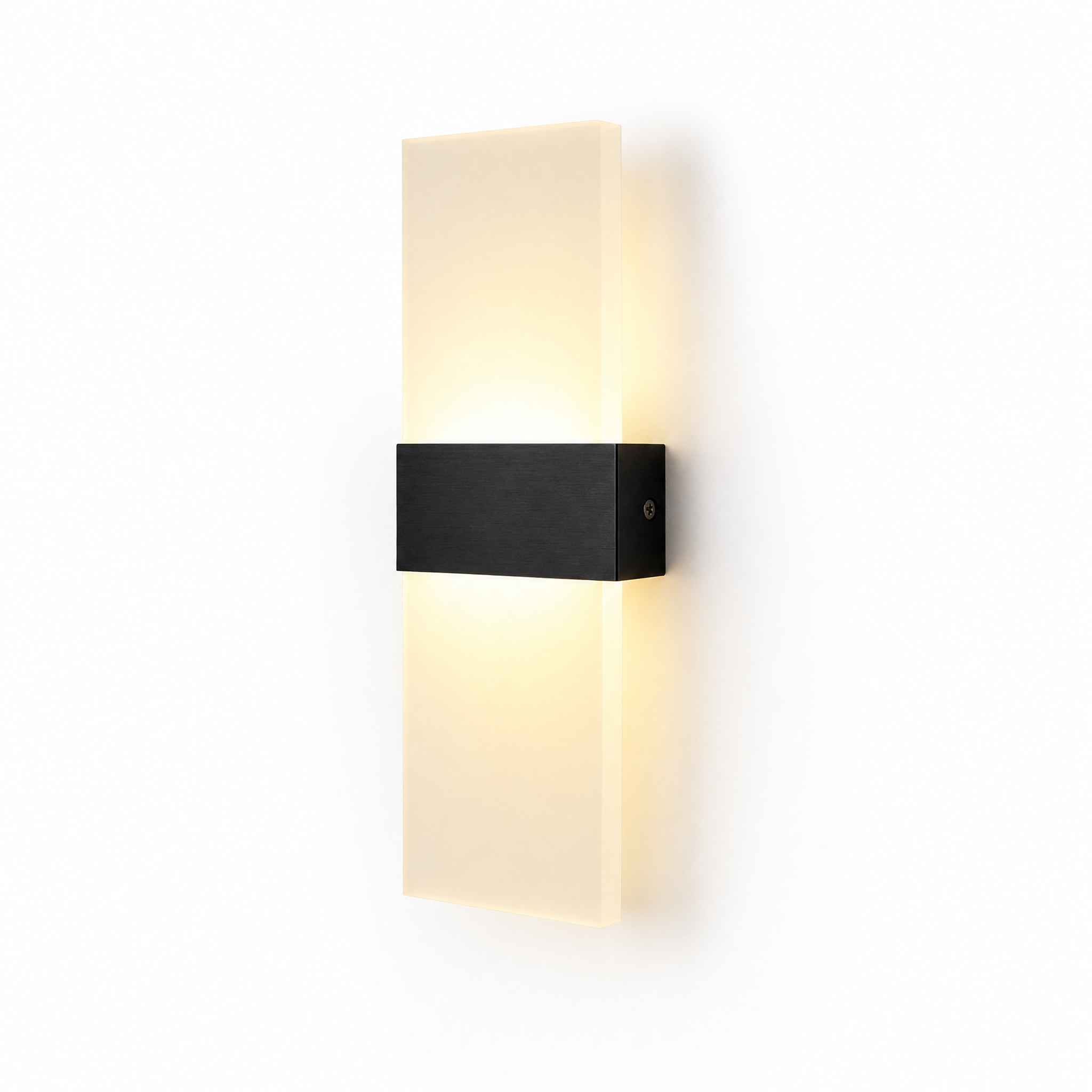 Velo Luminoso square acrylic wall sconce black band
