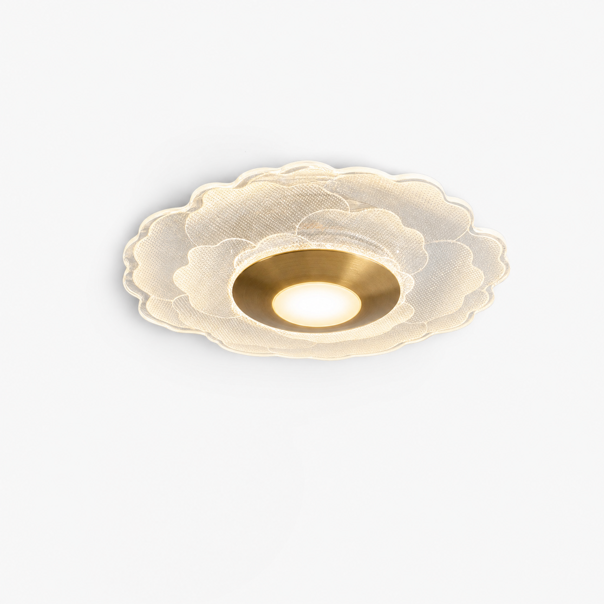 Crystal flower ceiling light warm white