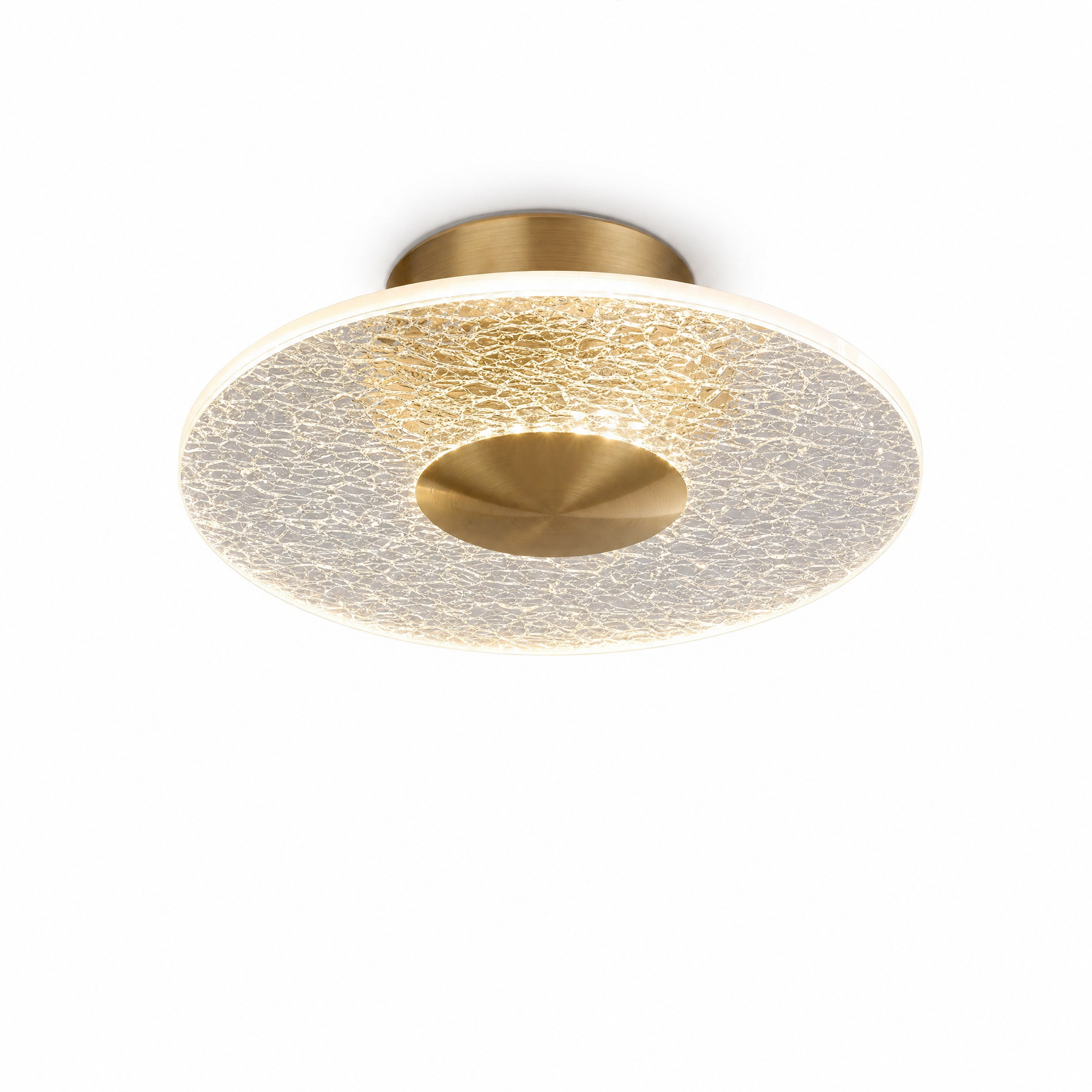 Crystal halo ceiling light warm white