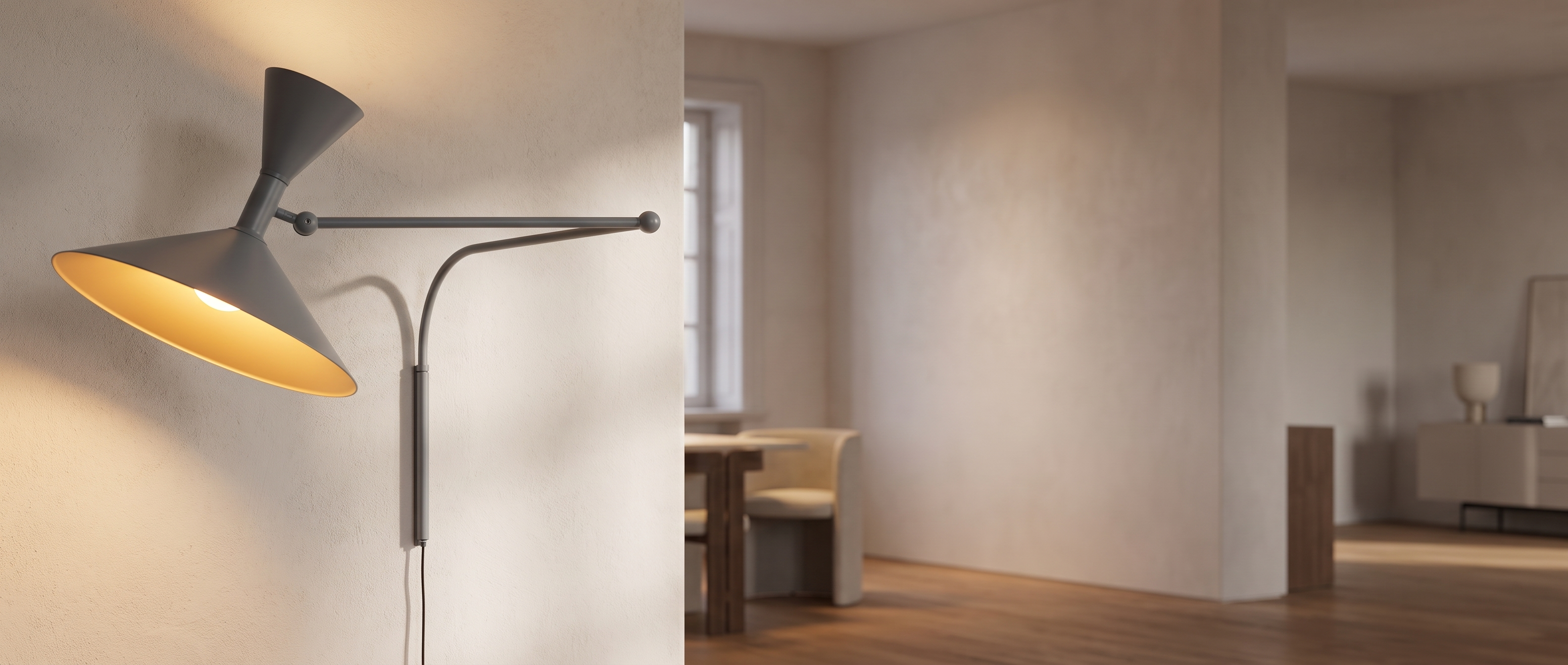 Calla swing-arm wall lamp banner