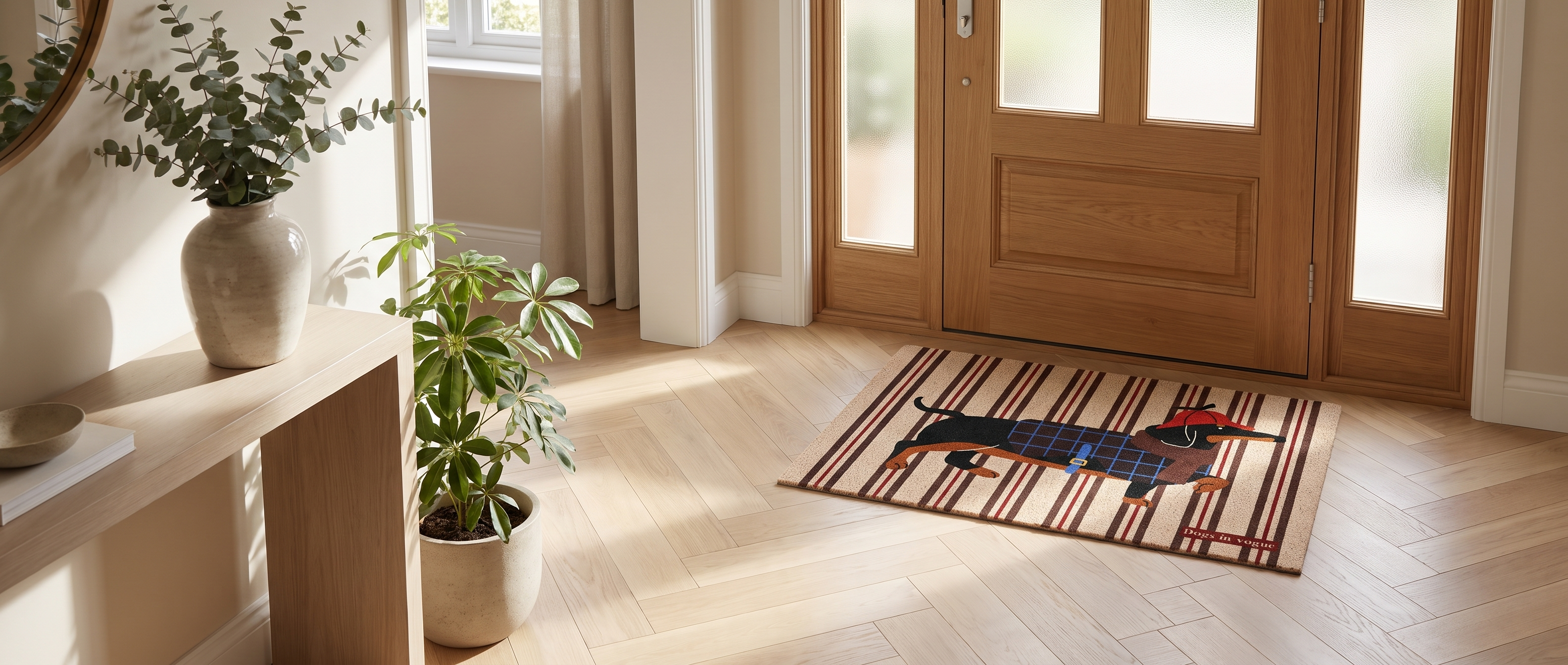 Segugio Chic dachshund doormat banner