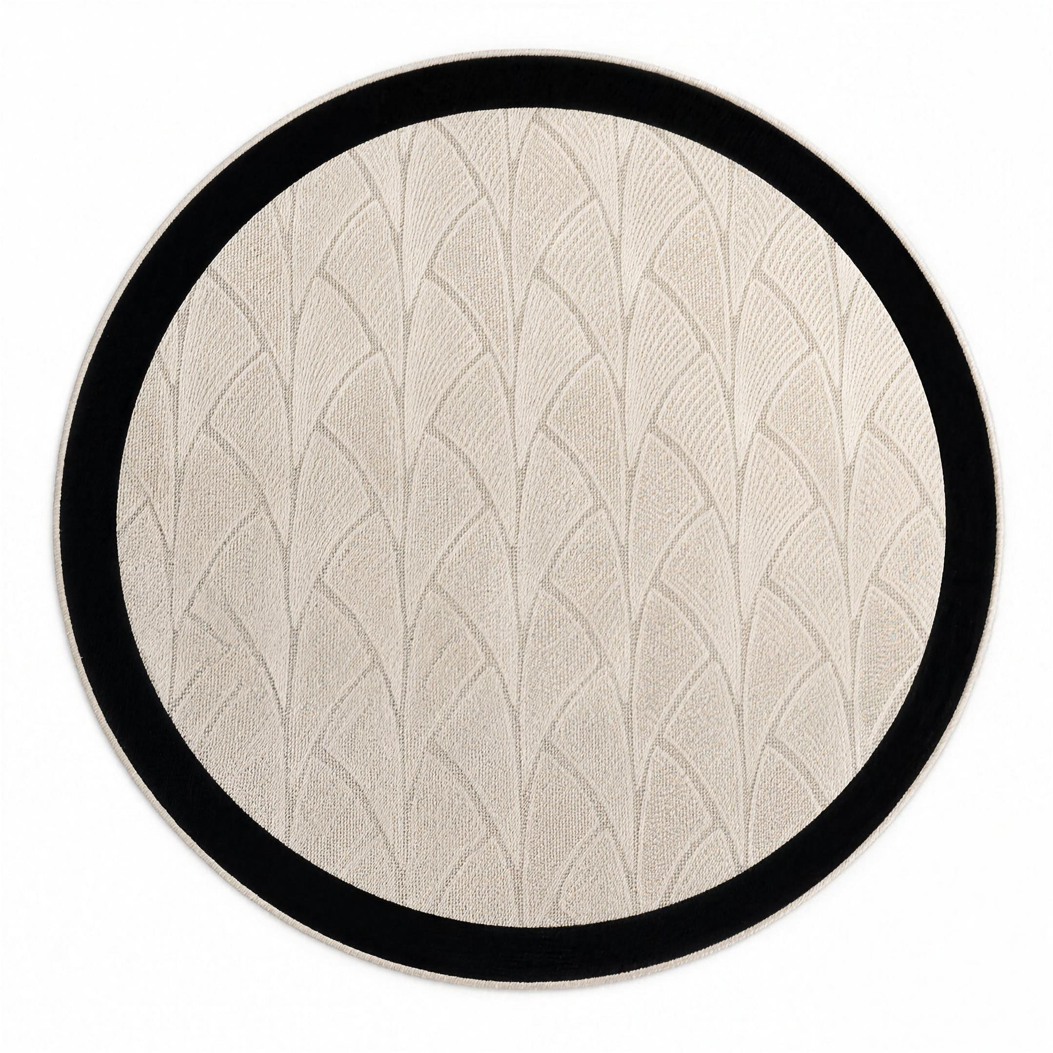 Ventaglio round area rug studio hero on white