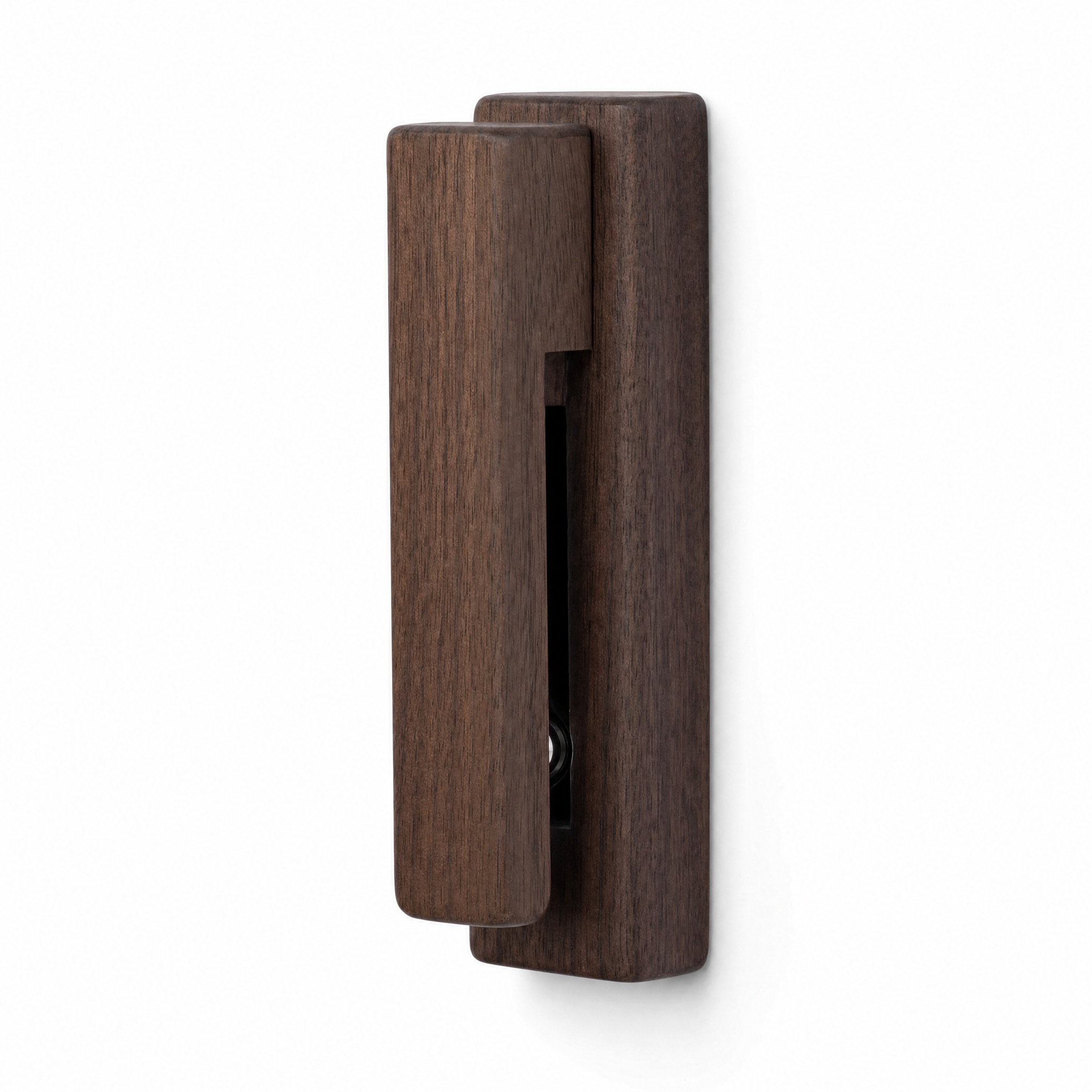 Sfera Serena wooden towel hook in Noce walnut