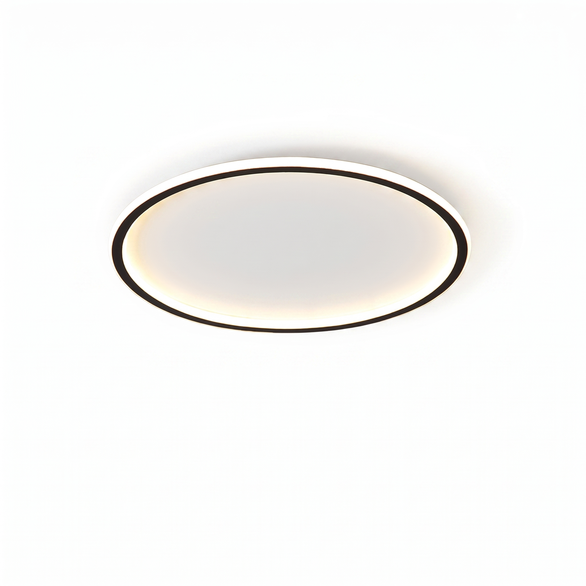 Luce Aurora halo ceiling light in black with tri-color dimmable glow