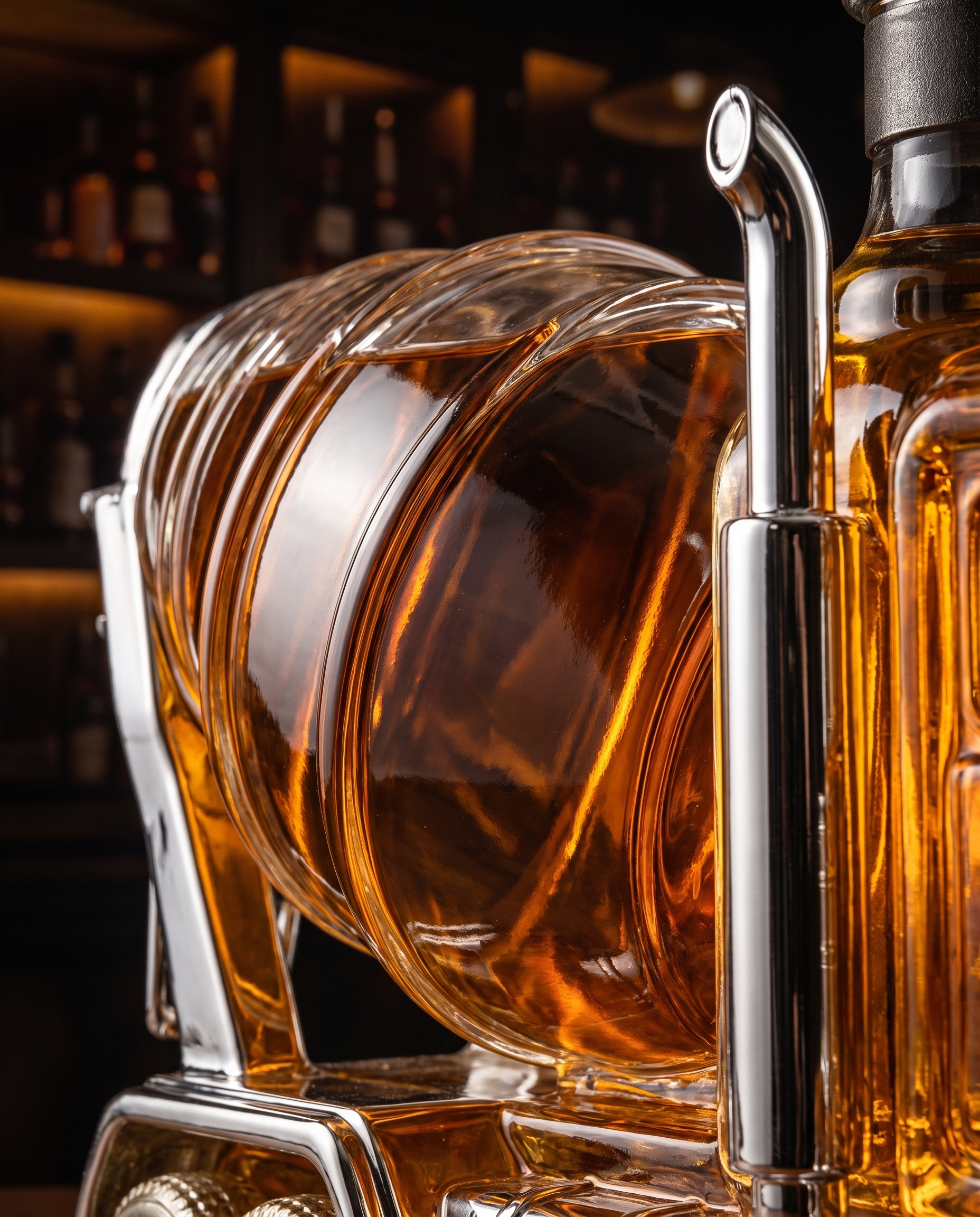 Cantiere Mixer Truck Whiskey Decanter - mixer drum detail
