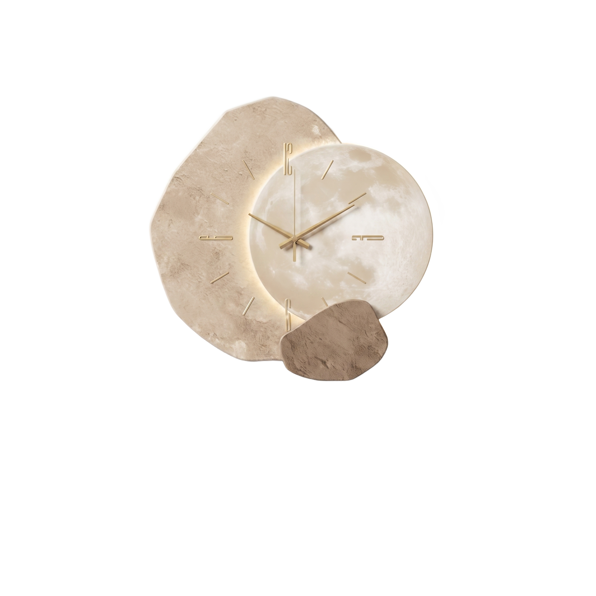 Silenza Wall Clock - Moon design on a clean white background