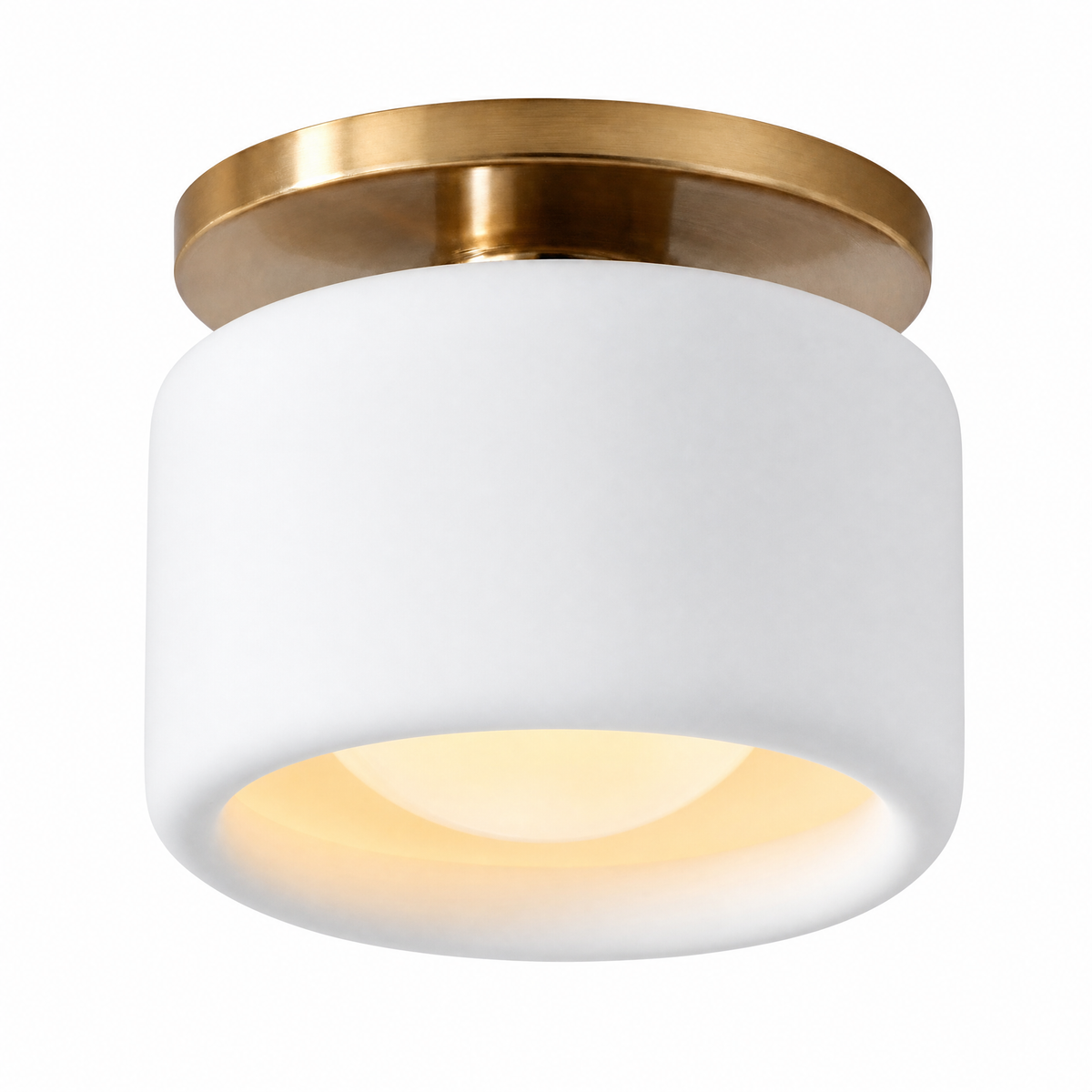Porcellana Dolce semi-flush ceiling light in White, 5 in