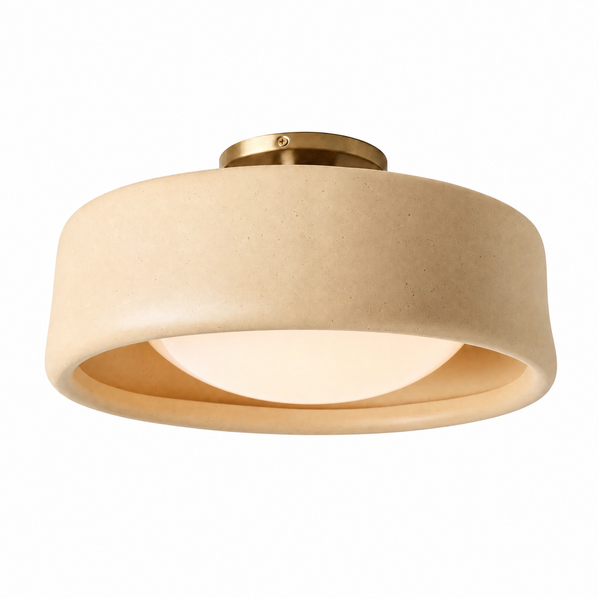 Porcellana Dolce semi-flush ceiling light in Toast, 14 in