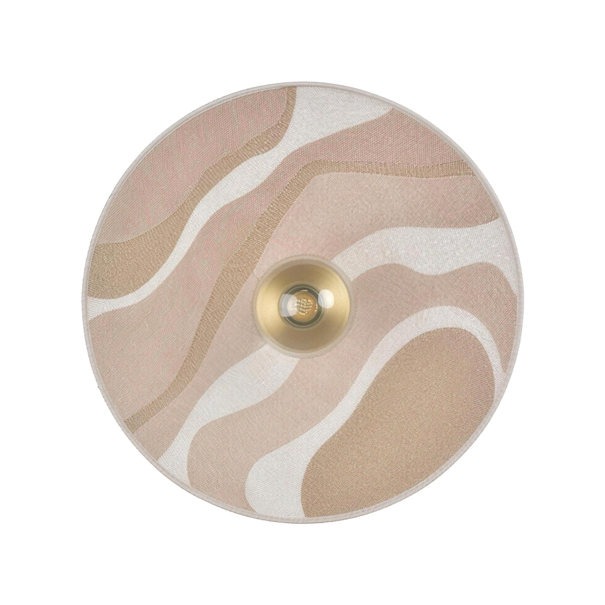 Luna Tessuta textile disc wall sconce, Sand Waves