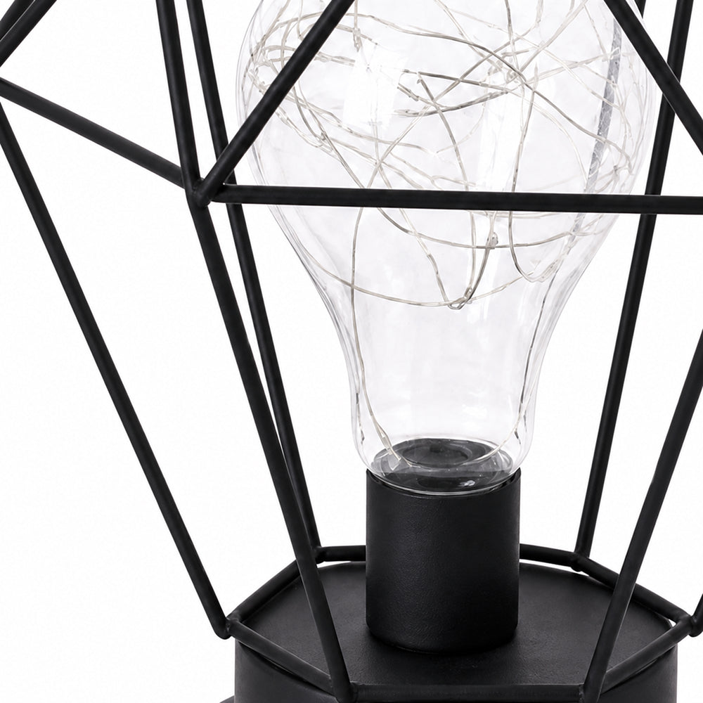 Lampes de table creuses minimalistes en fer diamant