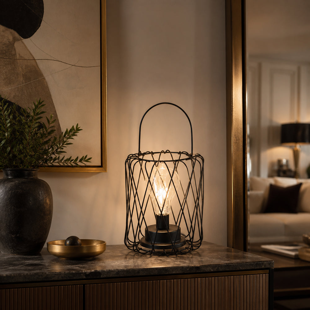 Velmora Cage Lantern Lamp