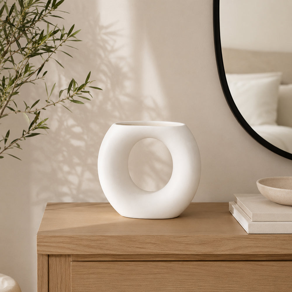 Vase en céramique de style Ins, ornements pour compositions florales, fleurs et fleurs séchées A