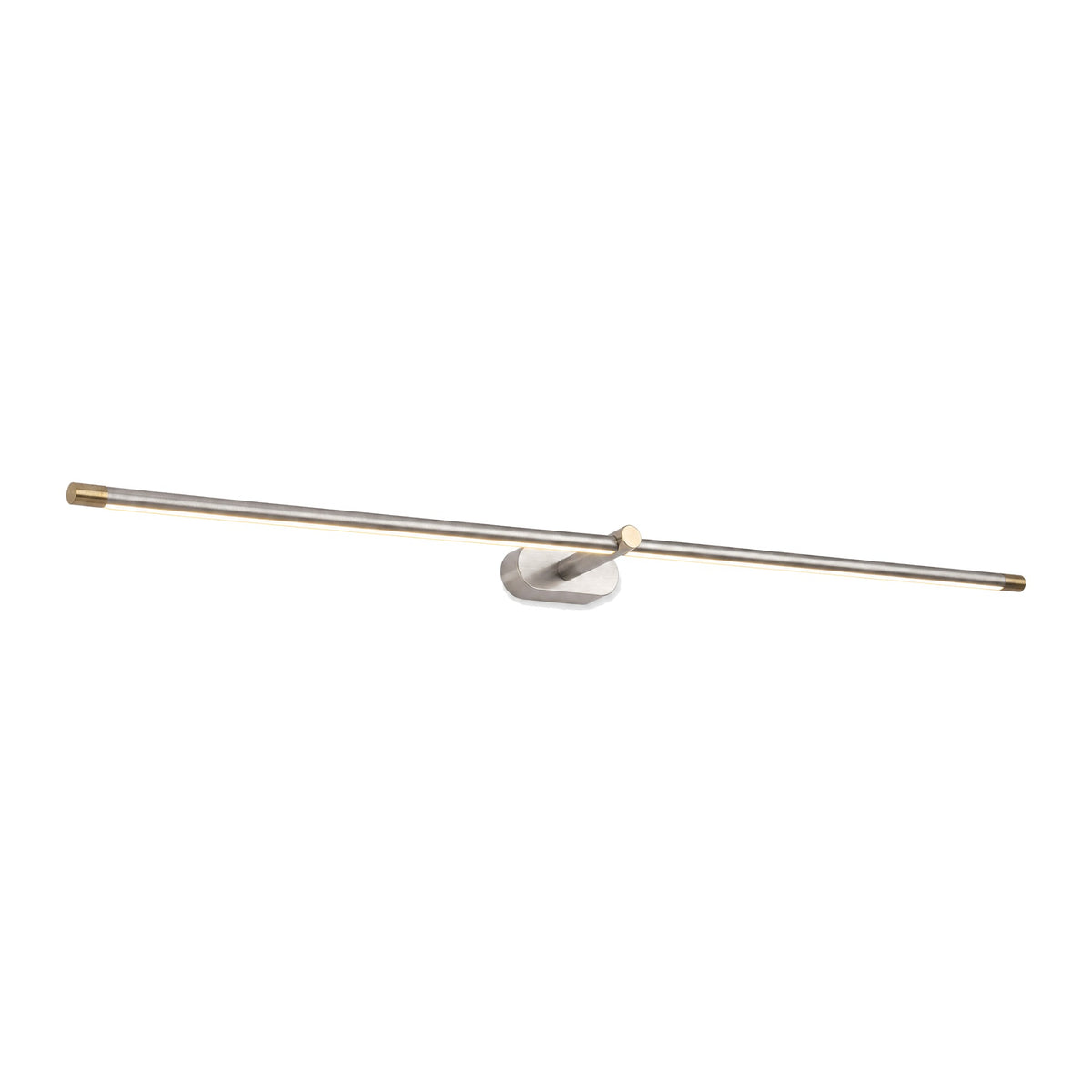 Riga Lucente cordless LED wall light in Nickel & Gold