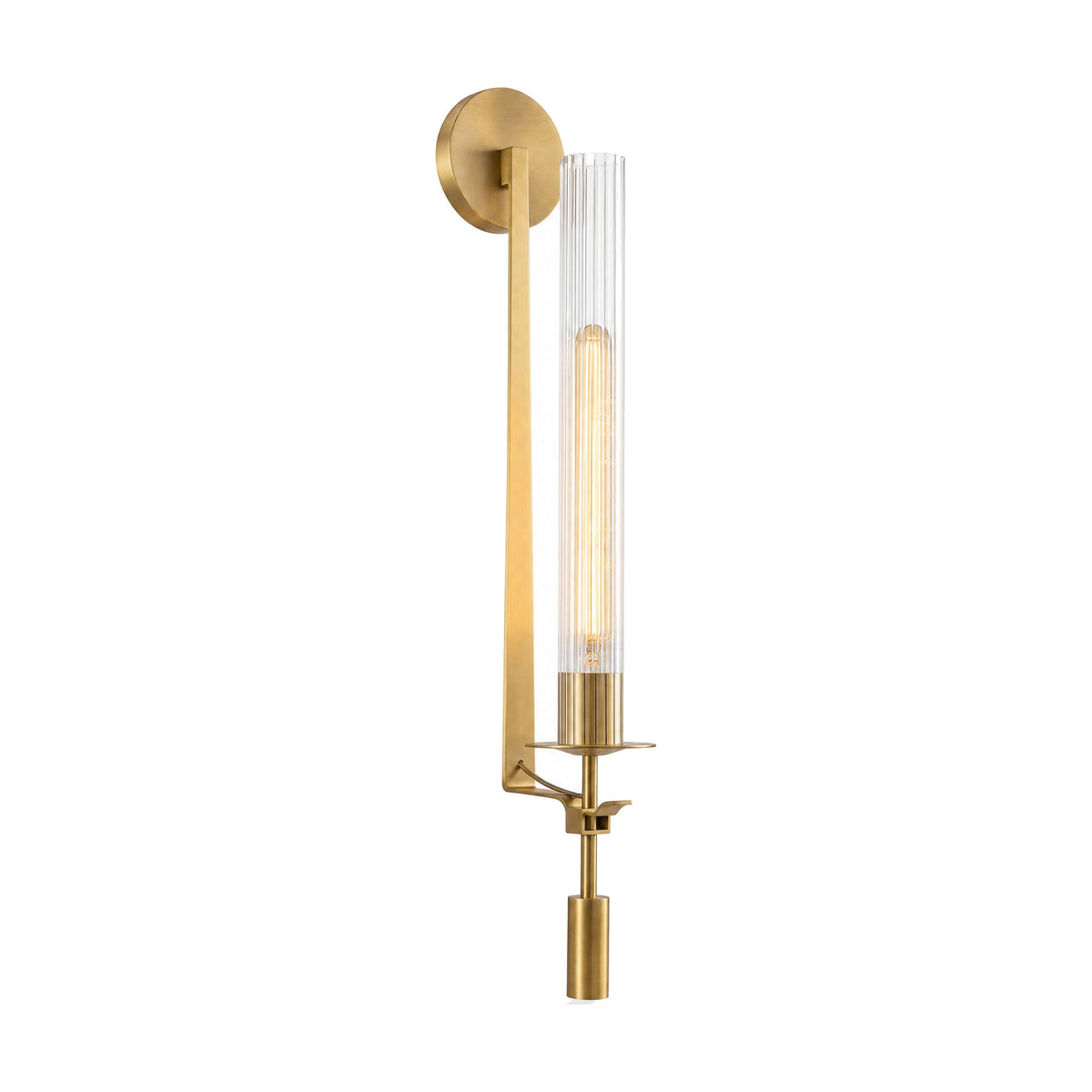Stelo Rigato ribbed glass wall sconce in Gold