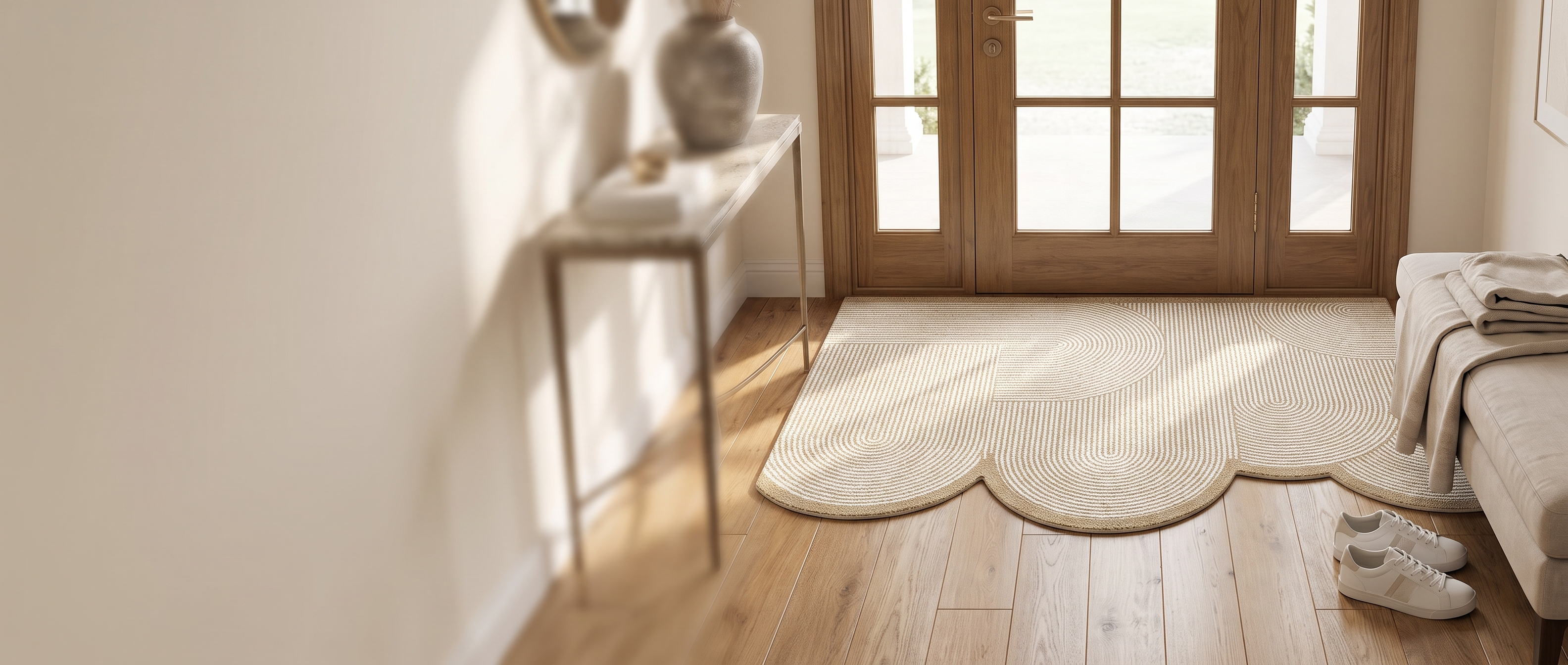 Soglia Serena arches door mat at an elegant entrance