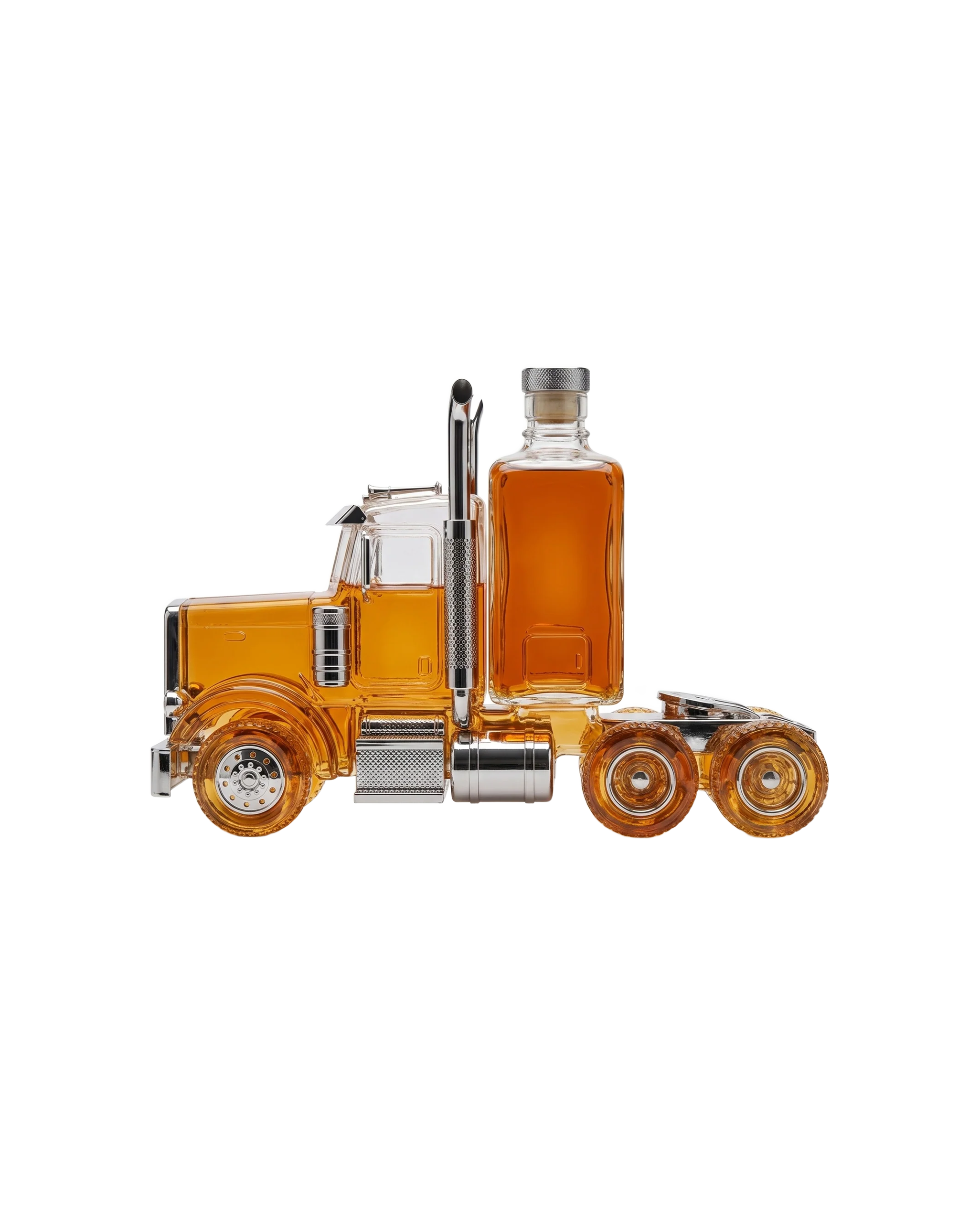 Zanoro Casa Titano big-rig whiskey decanter on white