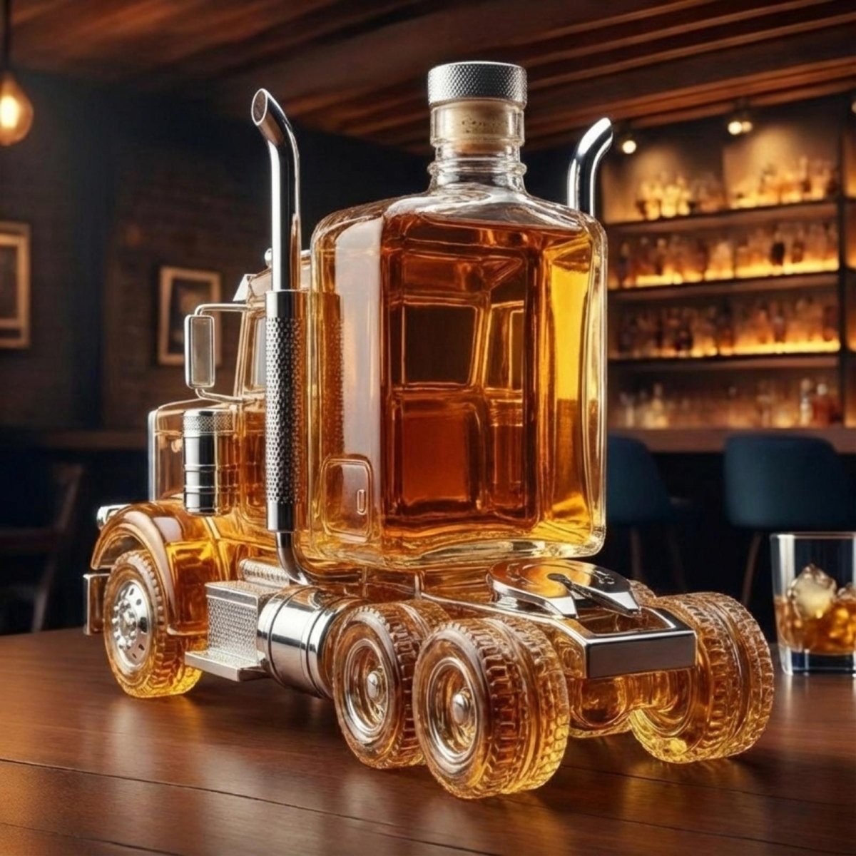 Titano Big-Rig Whiskey Decanter - product photo side