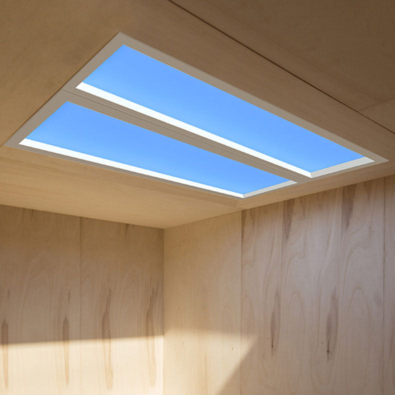 Modern Minimalist Smart Blue Sky Metal LED Flush Mount Ceiling Light for Living Room